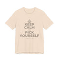 KEEP CALM AND PICK YOURSELF T-Shirt (Soft Cream–Heather Mauve)