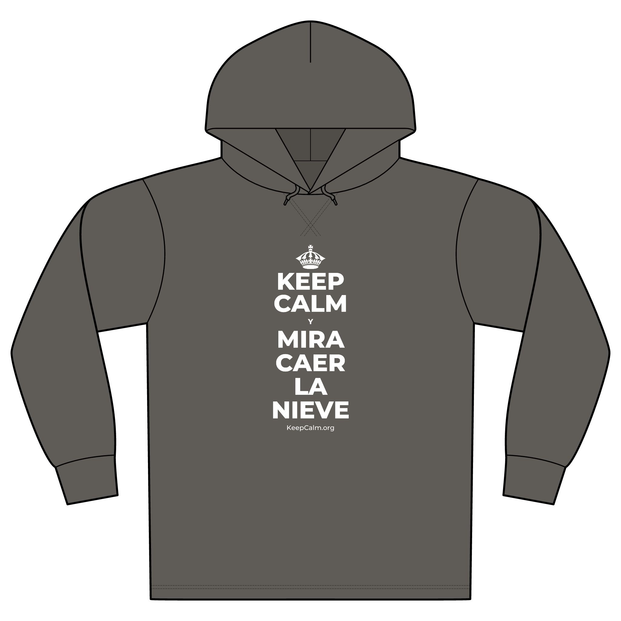 KEEP CALM Y MIRA CAER LA NIEVE Organic Hoodie Tee