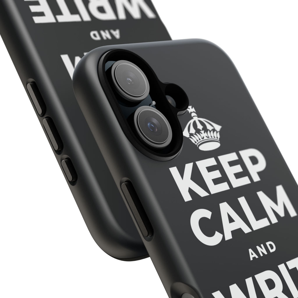 KEEP CALM AND WRITE IT DOWN Phone Case (Dark)
