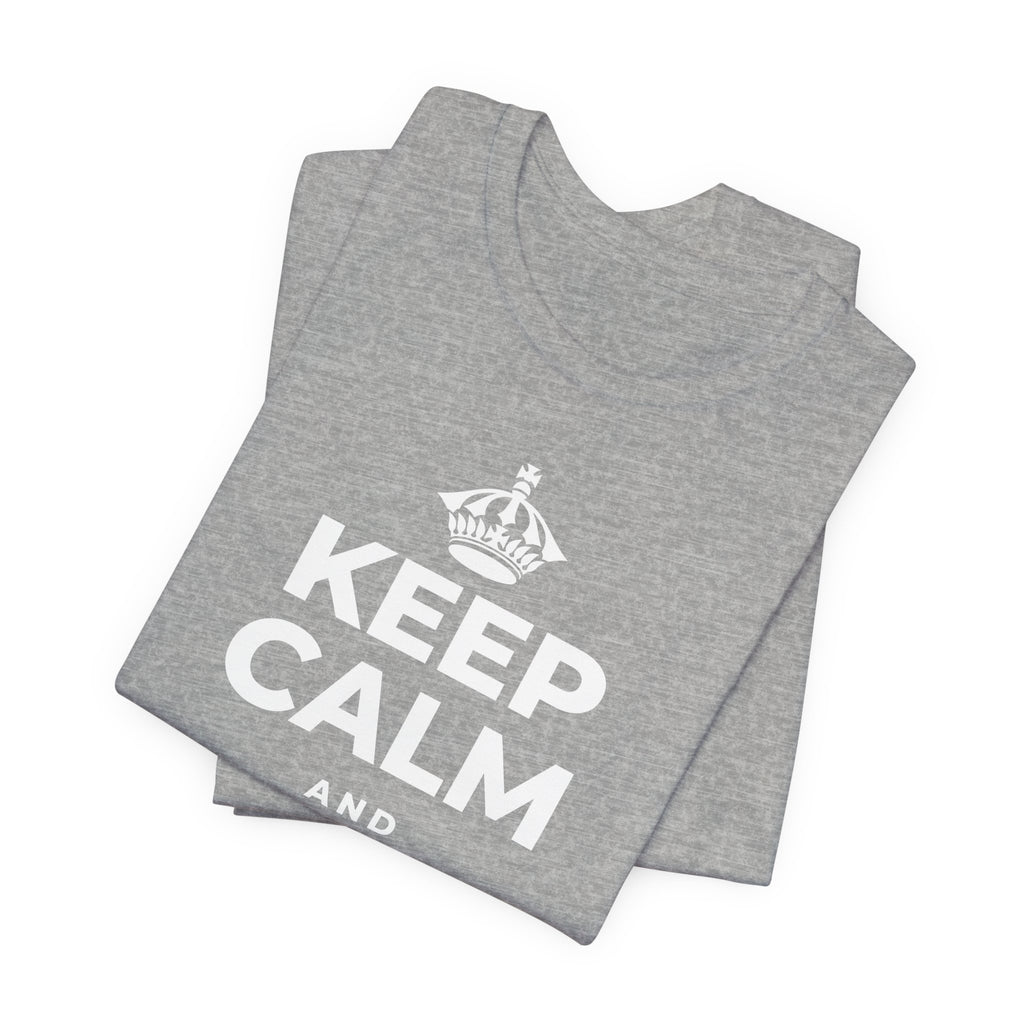 KEEP CALM AND PAY IT FORWARD T-Shirt (White–Asphalt)