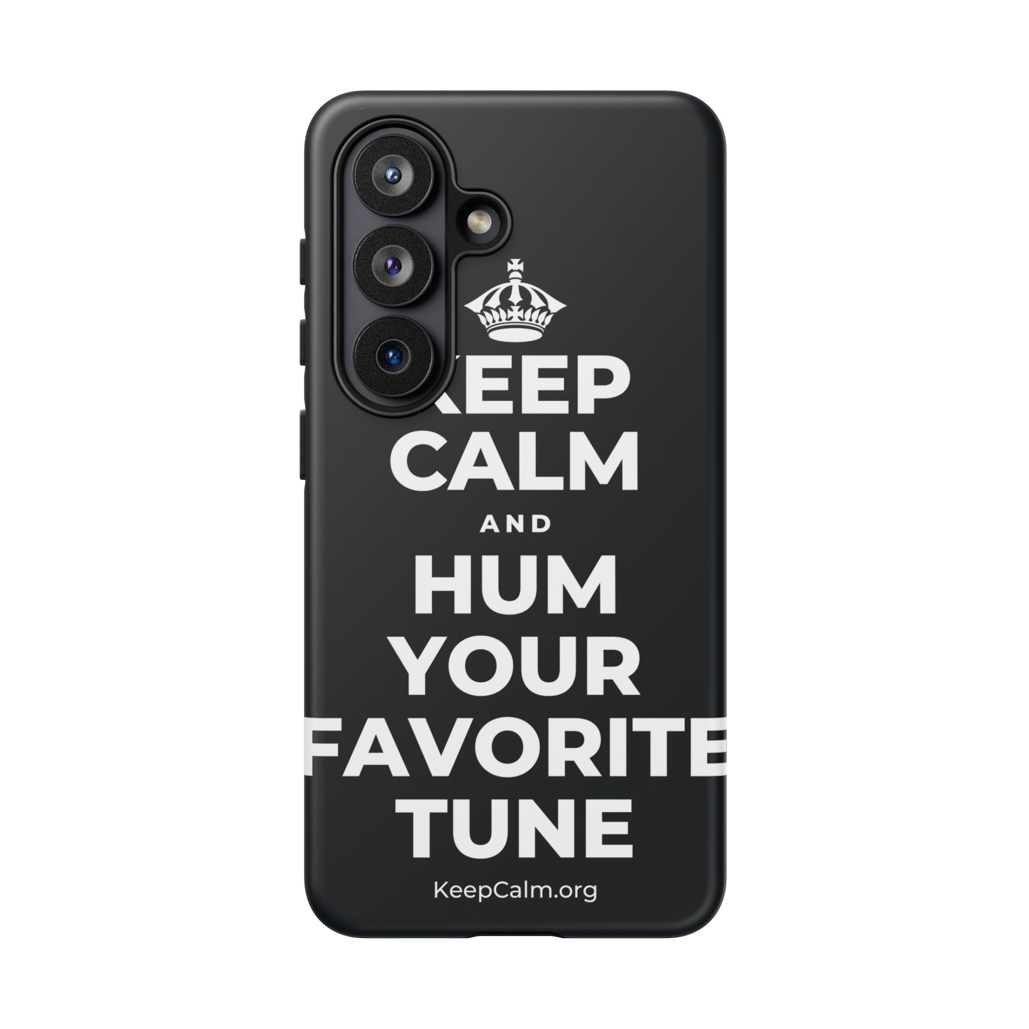 KEEP CALM AND HUM YOUR FAVORITE TUNE Phone Case (Dark)