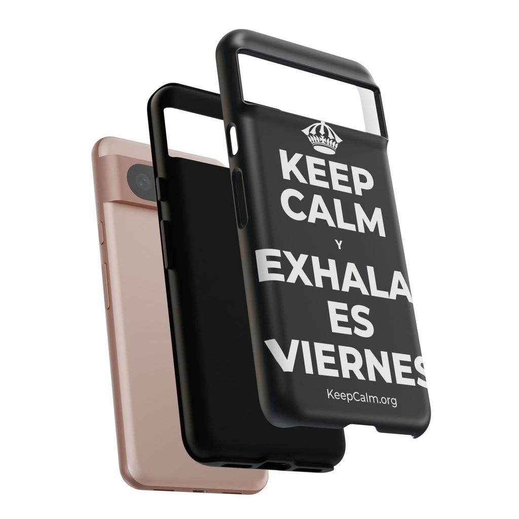 KEEP CALM Y EXHALA, ES VIERNES Phone Case (Dark)