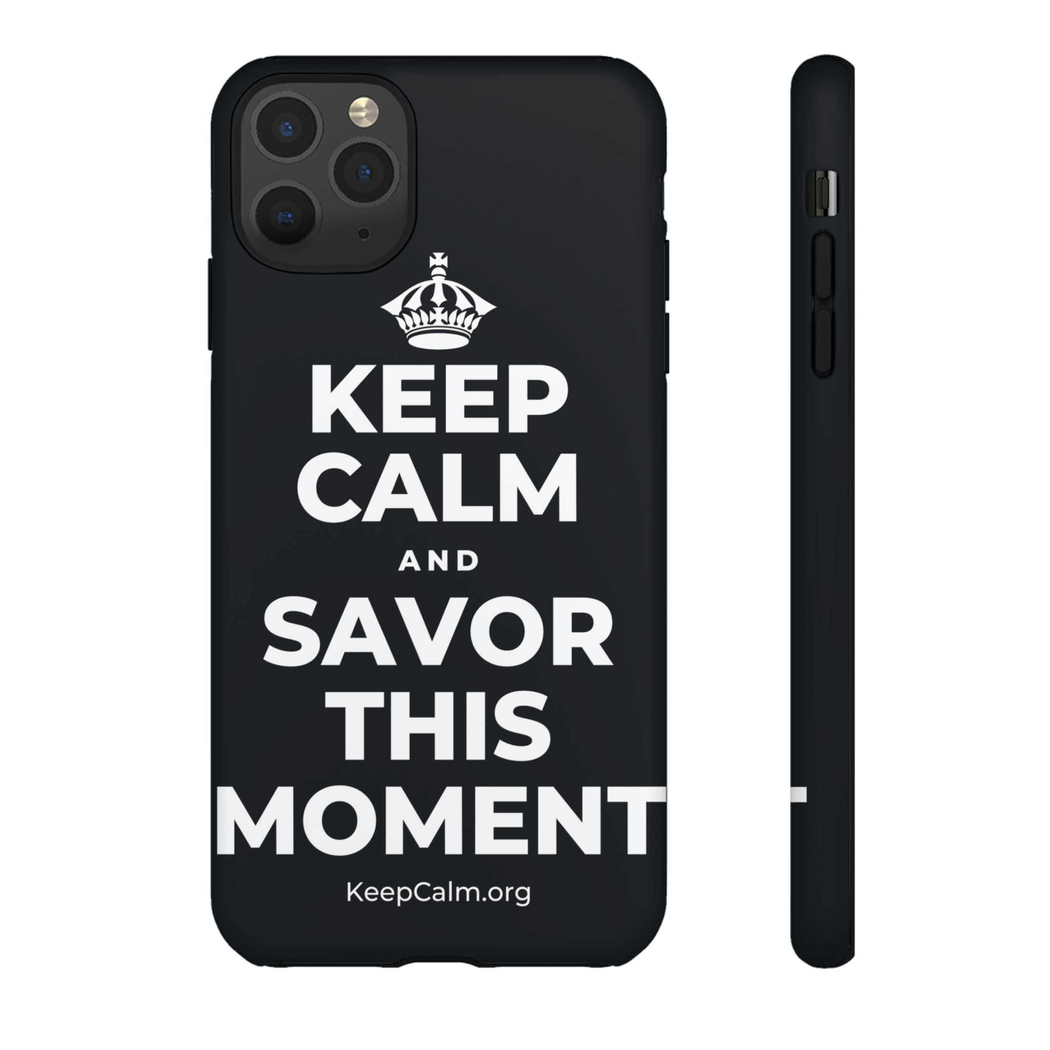KEEP CALM AND SAVOR THIS MOMENT Phone Case (Dark)