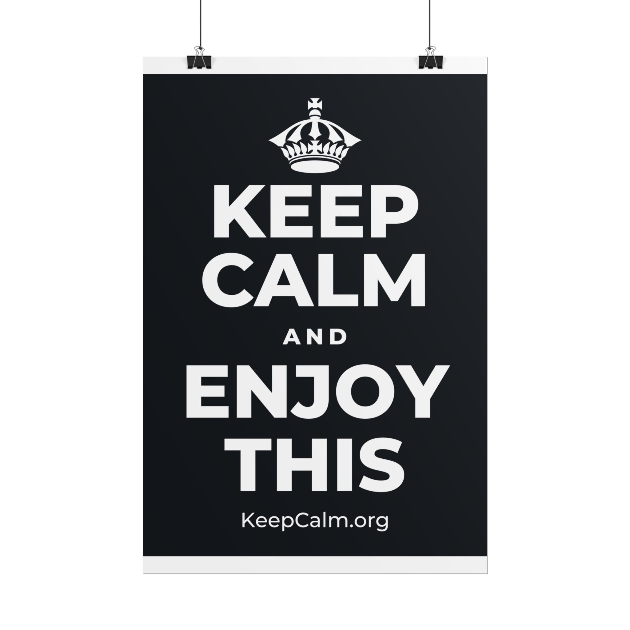 KEEP CALM AND ENJOY THIS Poster (Dark)