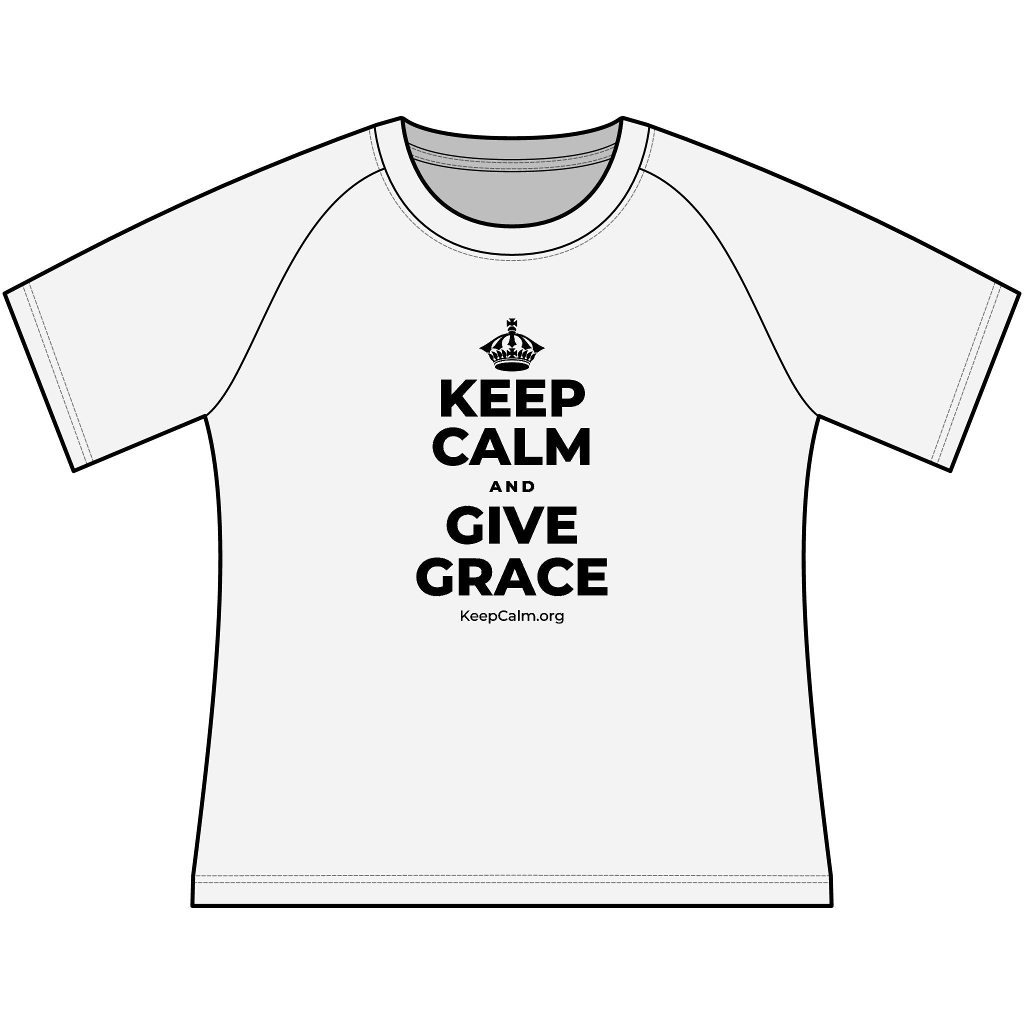 KEEP CALM AND GIVE GRACE Women's Raglan Tee