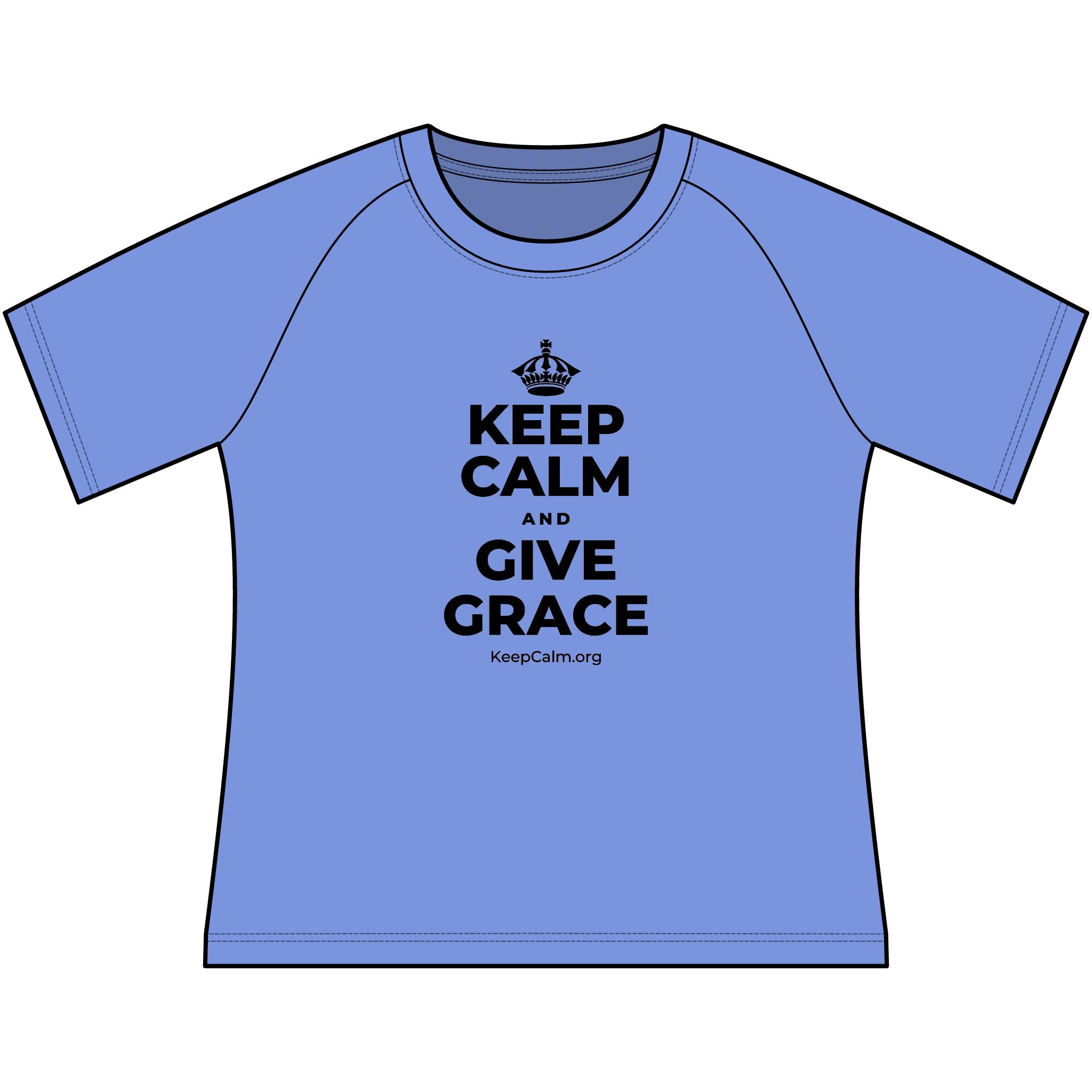 KEEP CALM AND GIVE GRACE Women's Raglan Tee