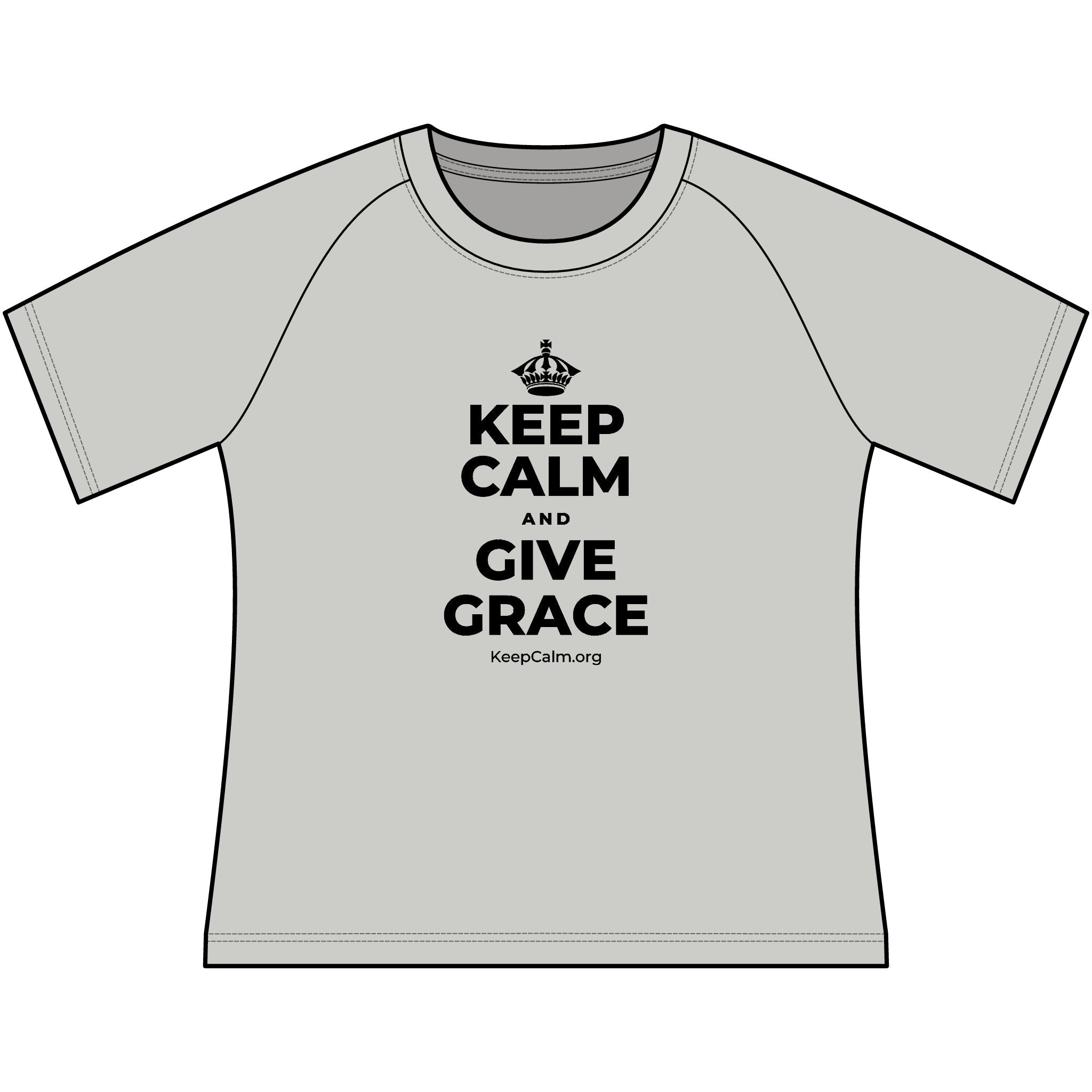 KEEP CALM AND GIVE GRACE Women's Raglan Tee