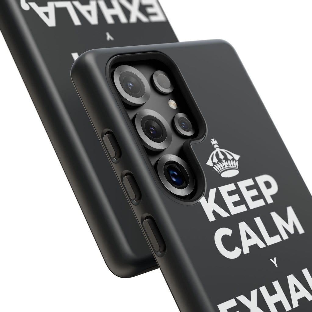 KEEP CALM Y EXHALA, ES VIERNES Phone Case (Dark)
