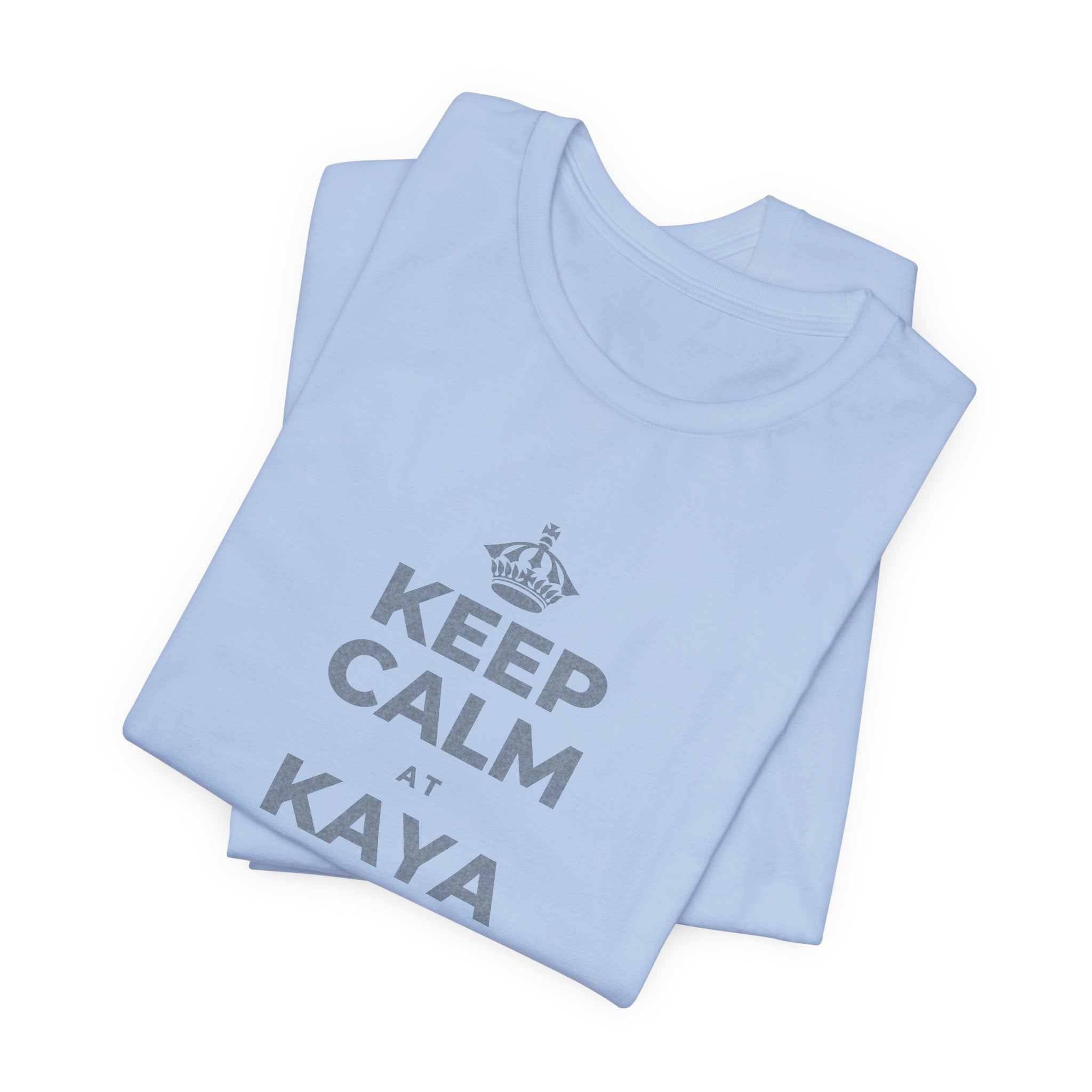 KEEP CALM AT KAYA MONG MATUTO NG KAHIT ANO T-Shirt (Baby Blue–Silver)