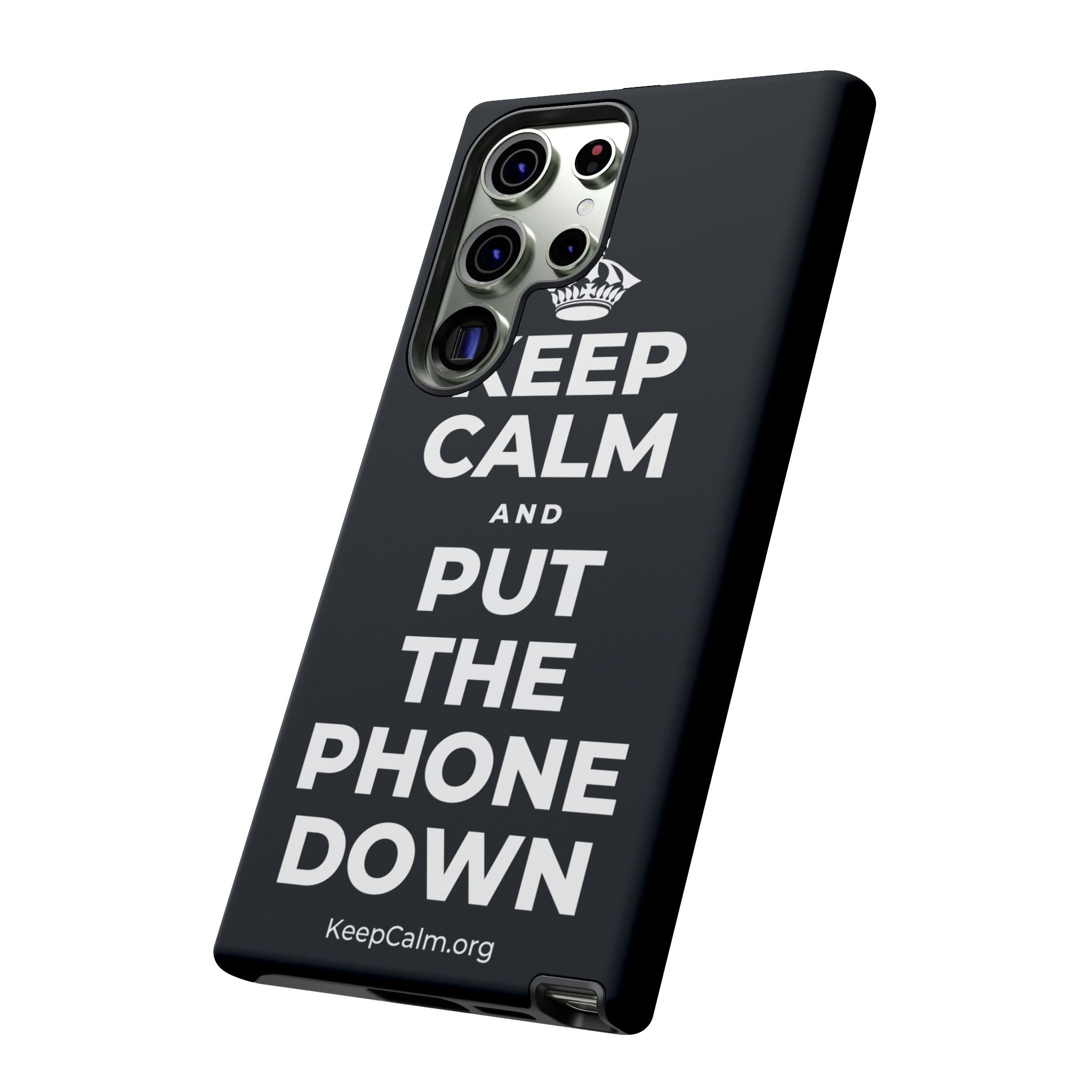 KEEP CALM AND PUT THE PHONE DOWN Phone Case (Dark)