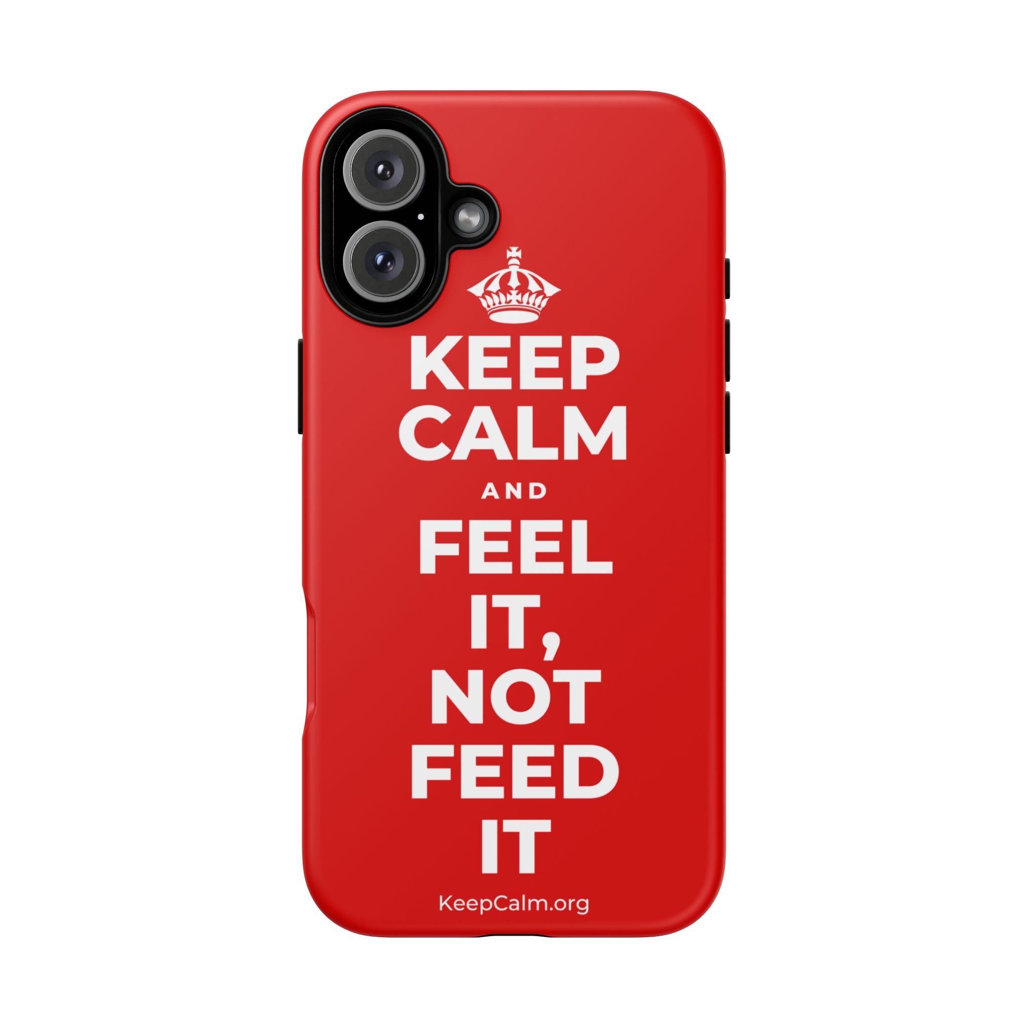 KEEP CALM AND FEEL IT, NOT FEED IT Phone Case