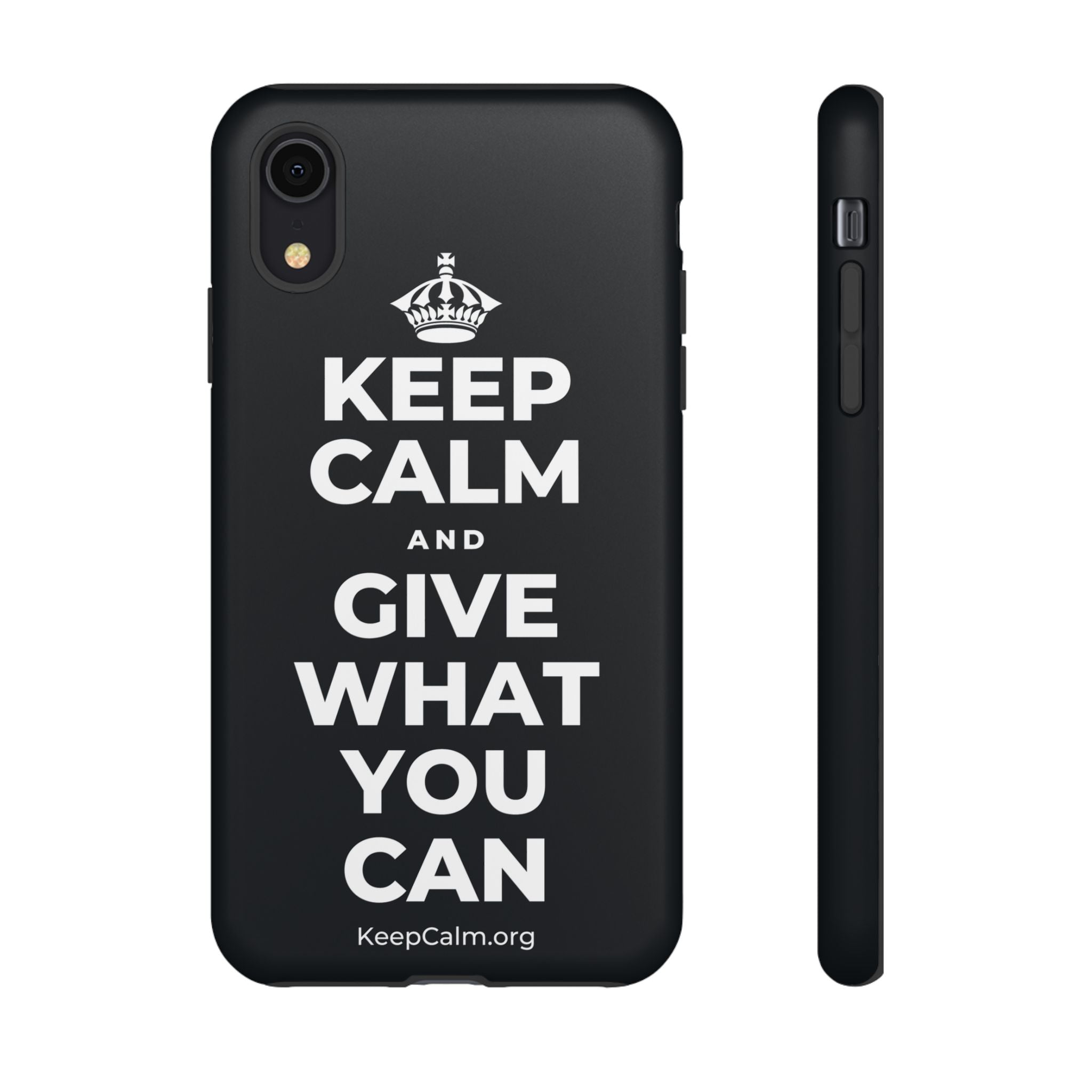 KEEP CALM AND GIVE WHAT YOU CAN Phone Case (Dark)