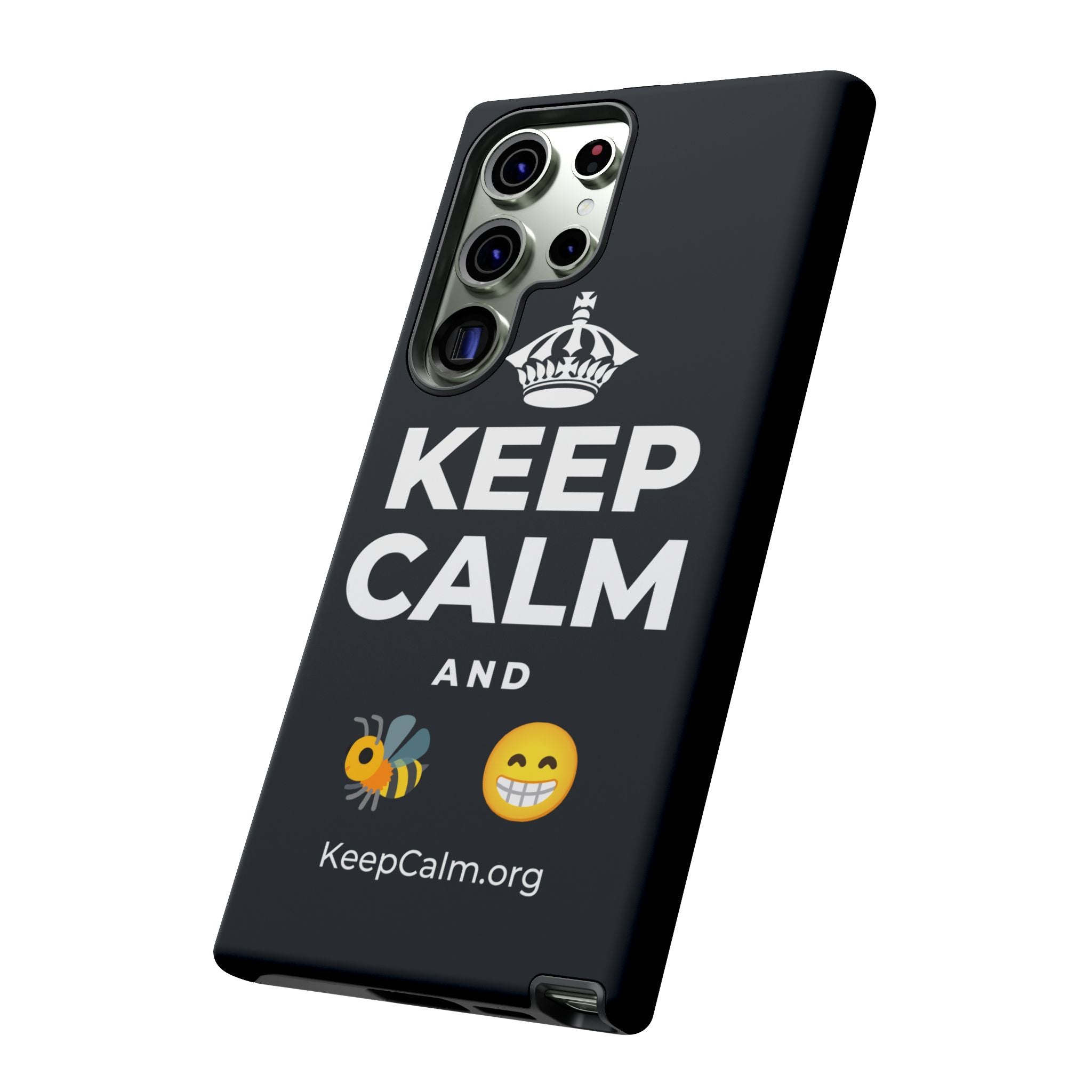 KEEP CALM AND BEE HAPPY Phone Case (Dark)