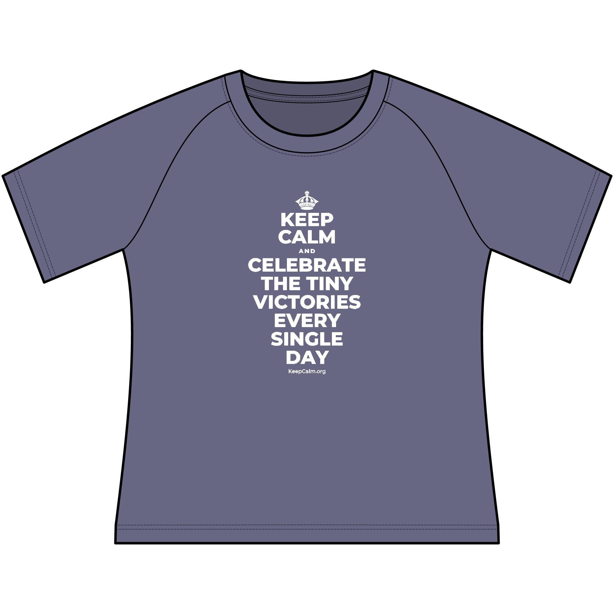 KEEP CALM AND CELEBRATE THE TINY VICTORIES EVERY SINGLE DAY Women's Raglan Tee
