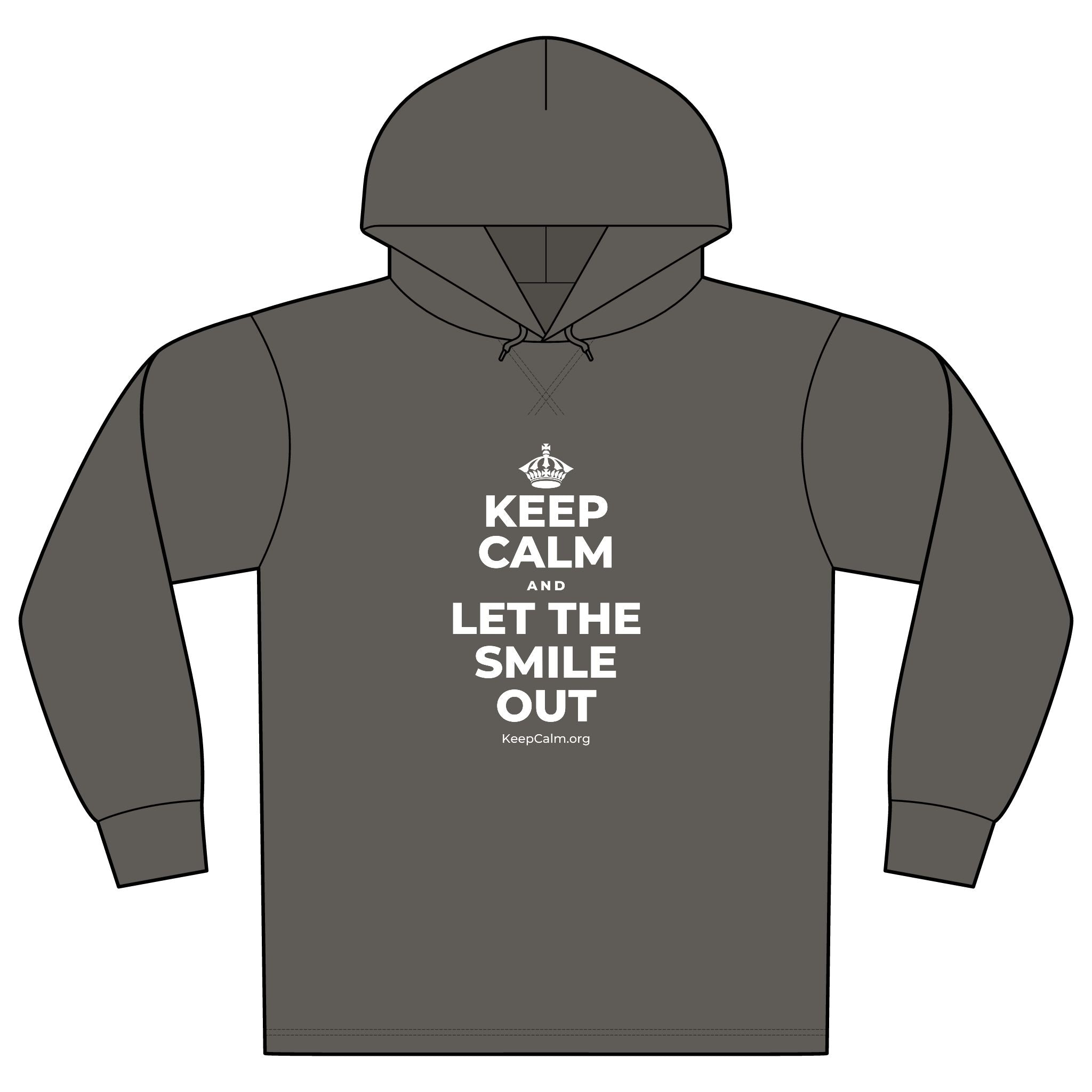 KEEP CALM AND LET THE SMILE OUT Organic Hoodie Tee