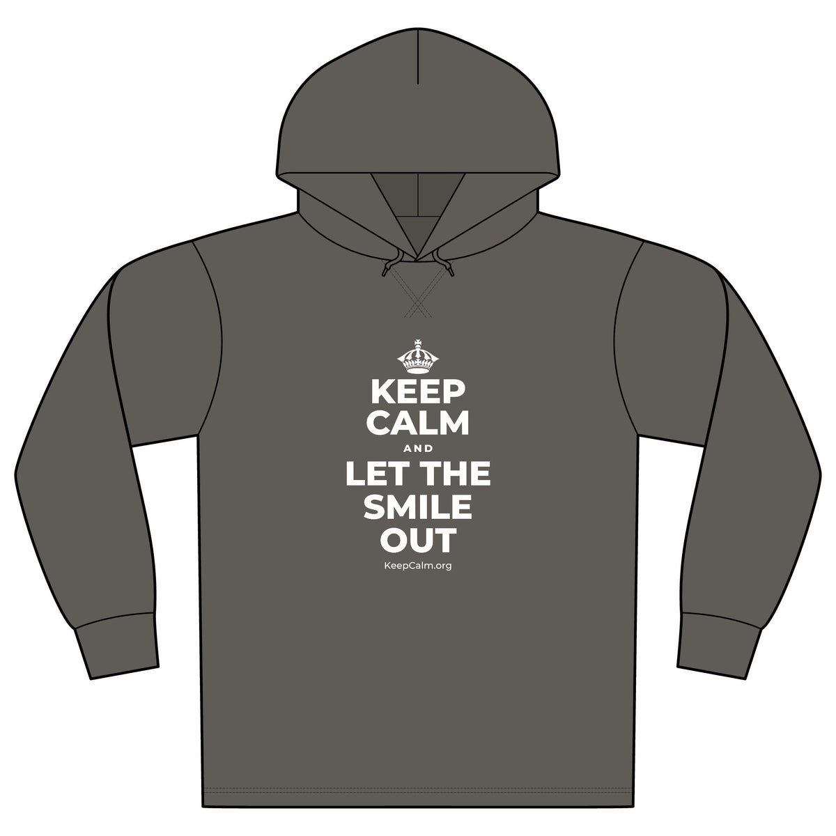 KEEP CALM AND LET THE SMILE OUT Organic Hoodie Tee