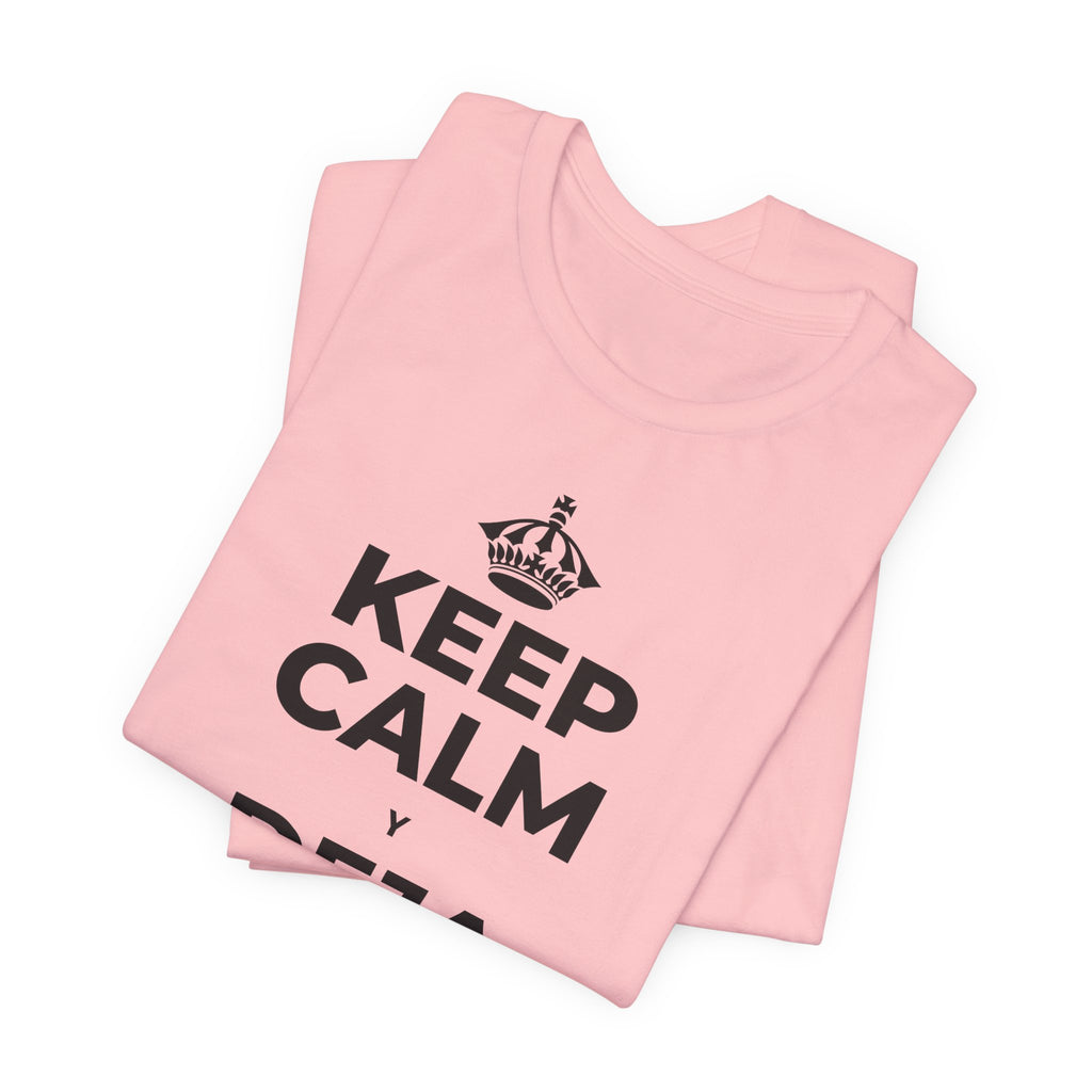 KEEP CALM Y DEJA QUE BASTE T-Shirt (White–Asphalt)