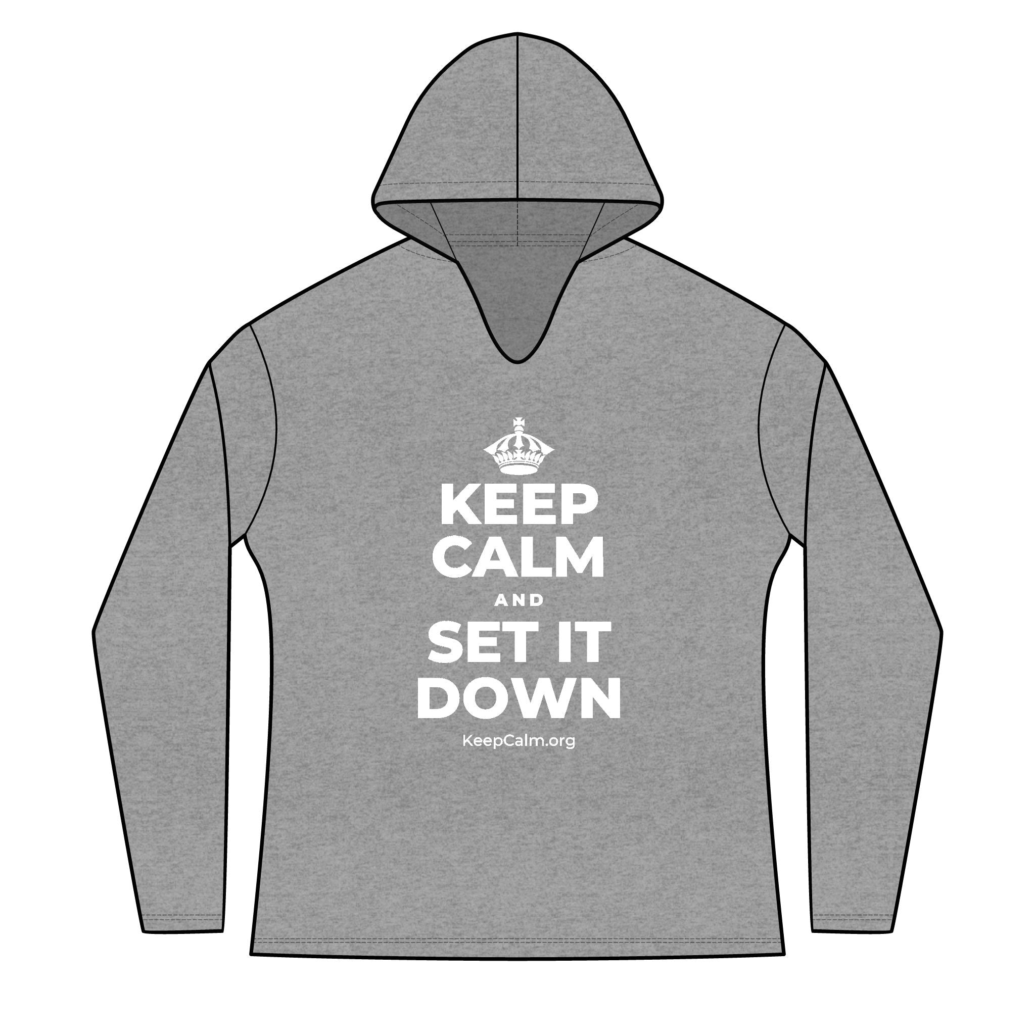 KEEP CALM AND SET IT DOWN Women's Long Sleeve Hoodie