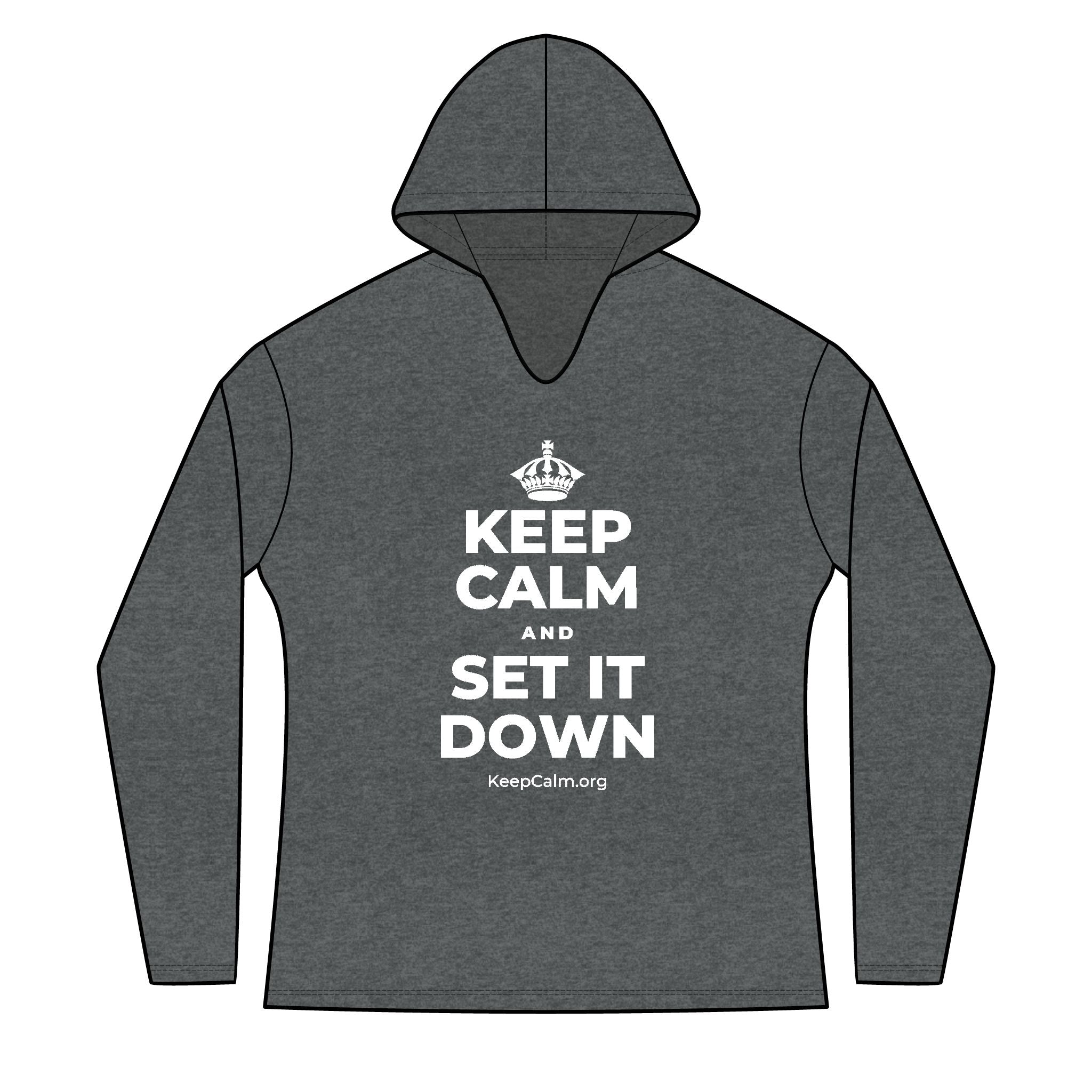KEEP CALM AND SET IT DOWN Women's Long Sleeve Hoodie