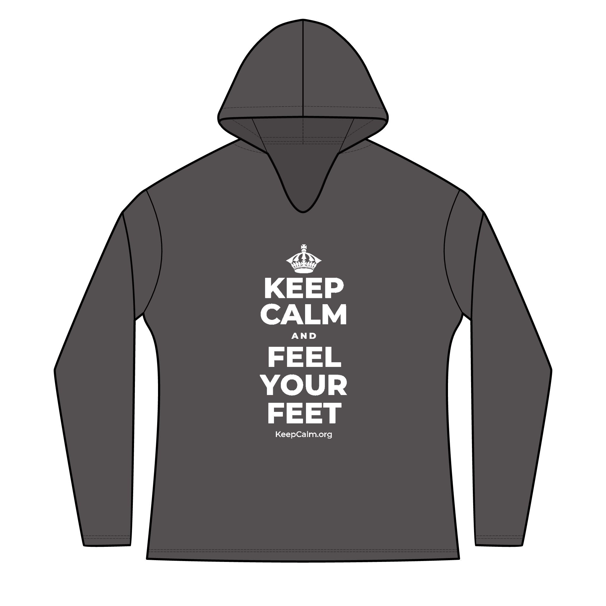 KEEP CALM AND FEEL YOUR FEET Women's Long Sleeve Hoodie