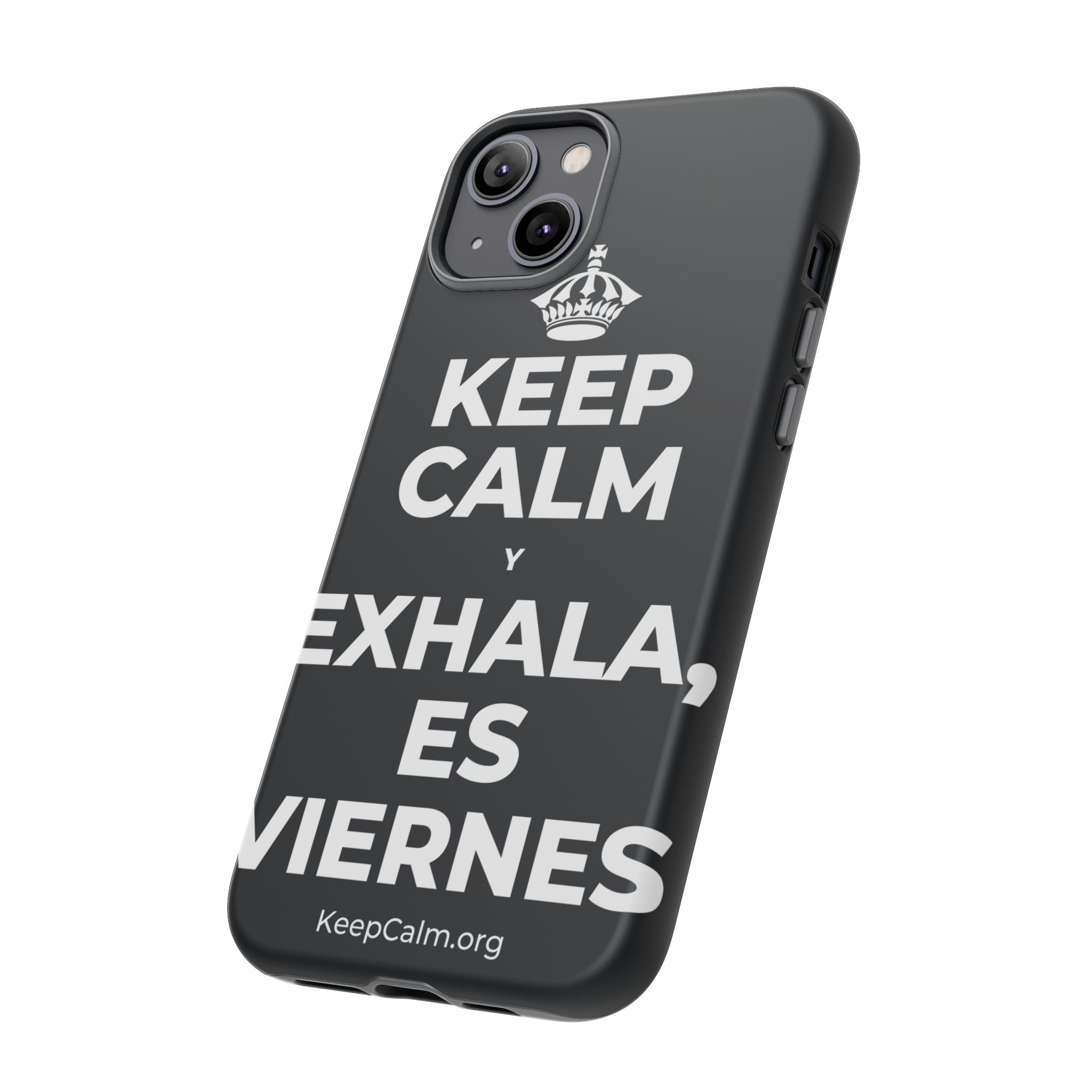 KEEP CALM Y EXHALA, ES VIERNES Phone Case (Dark)
