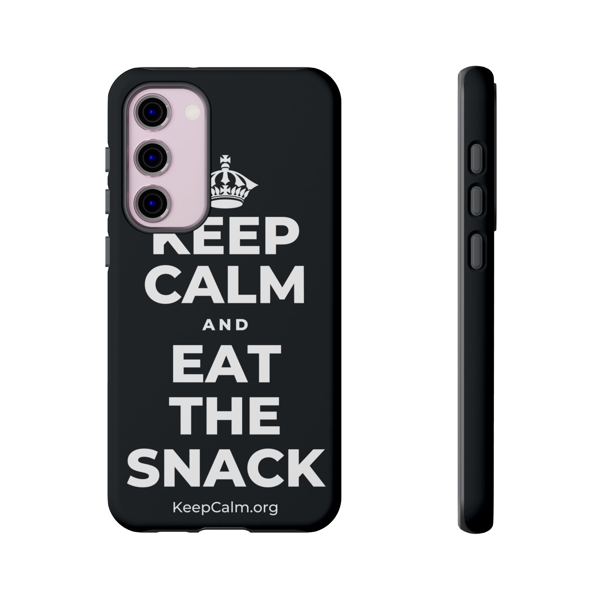 KEEP CALM AND EAT THE SNACK Phone Case (Dark)