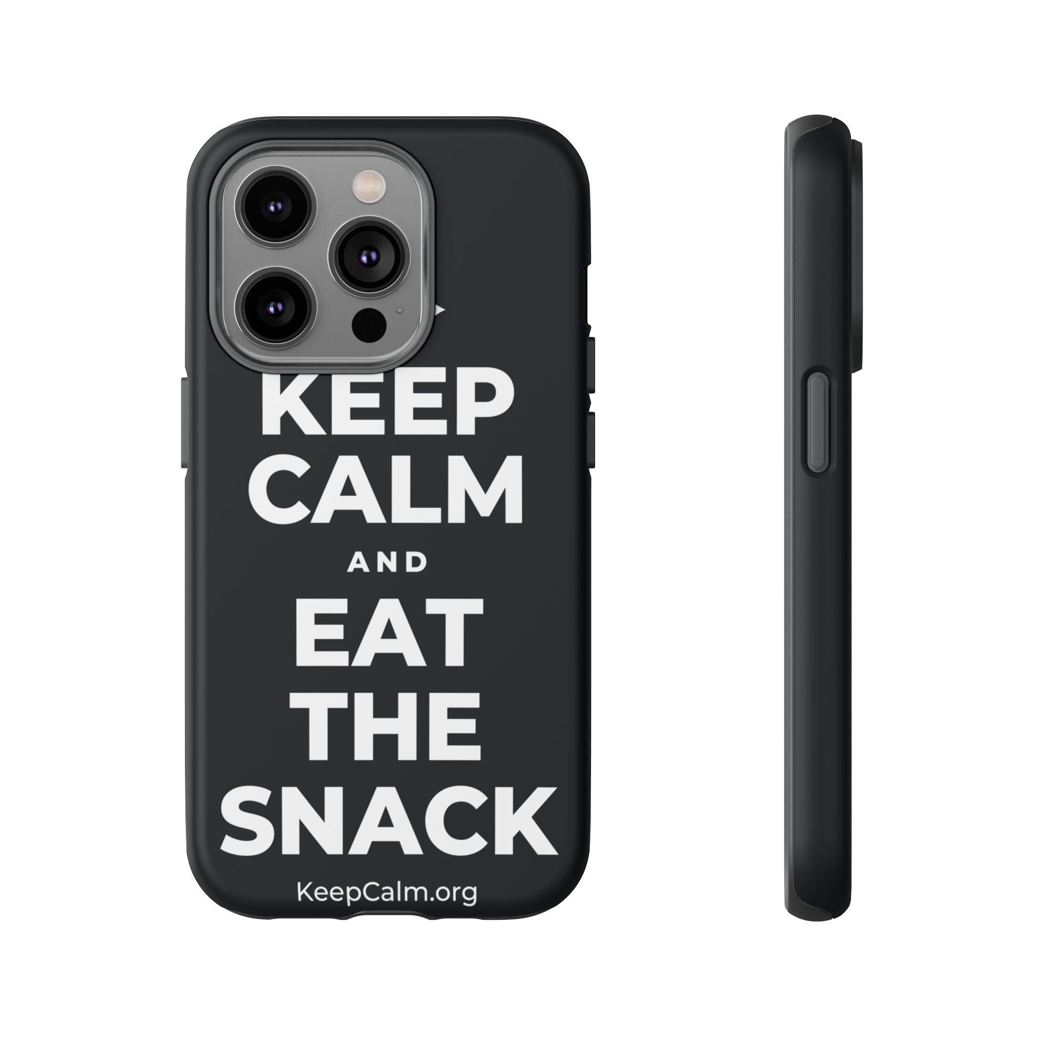 KEEP CALM AND EAT THE SNACK Phone Case (Dark)