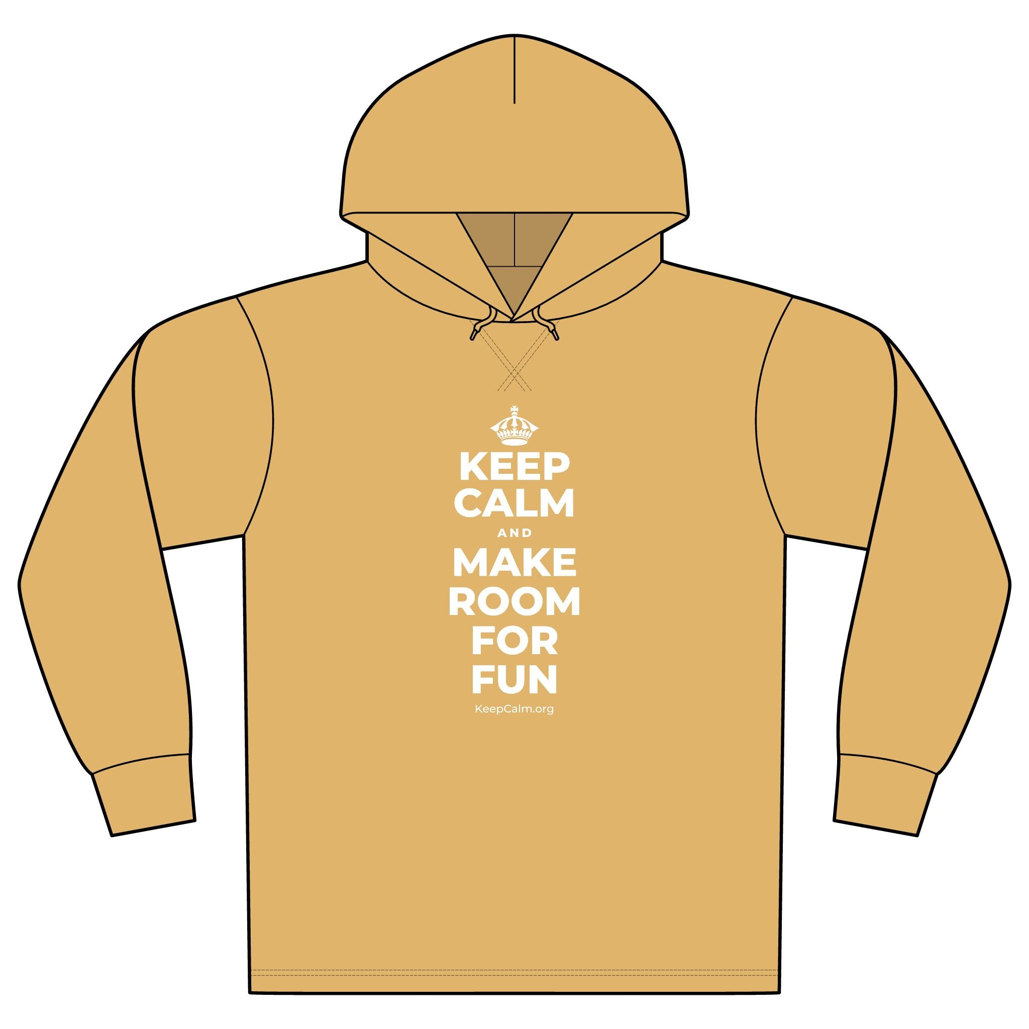 KEEP CALM AND MAKE ROOM FOR FUN Organic Hoodie Tee