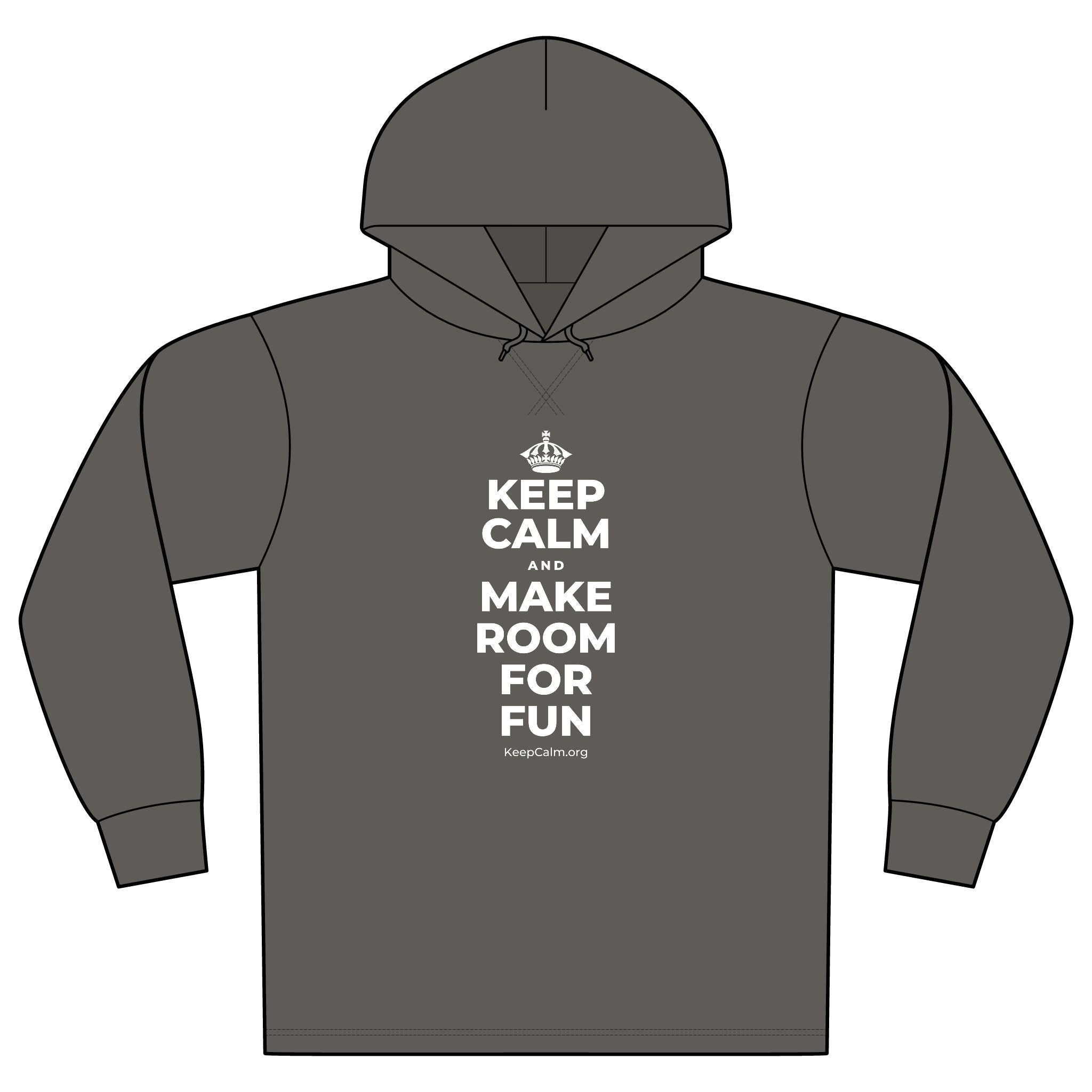 KEEP CALM AND MAKE ROOM FOR FUN Organic Hoodie Tee