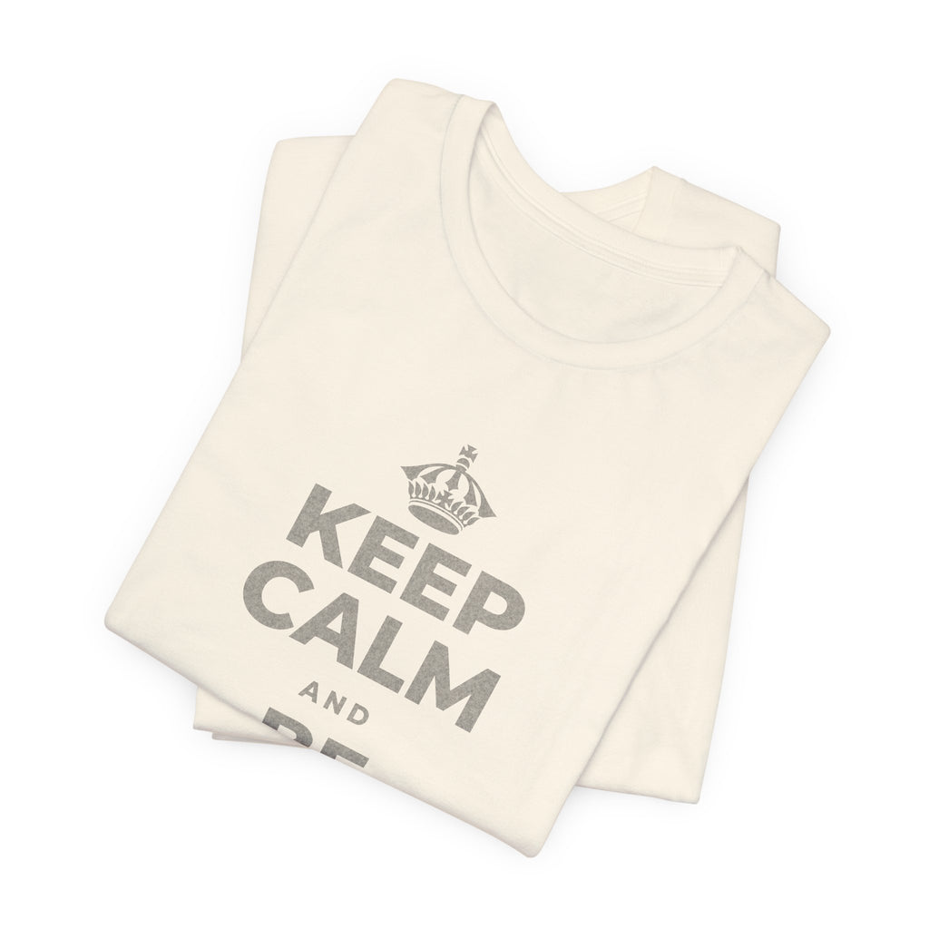 KEEP CALM AND BE CREATIVE TODAY T-Shirt (White–Asphalt)