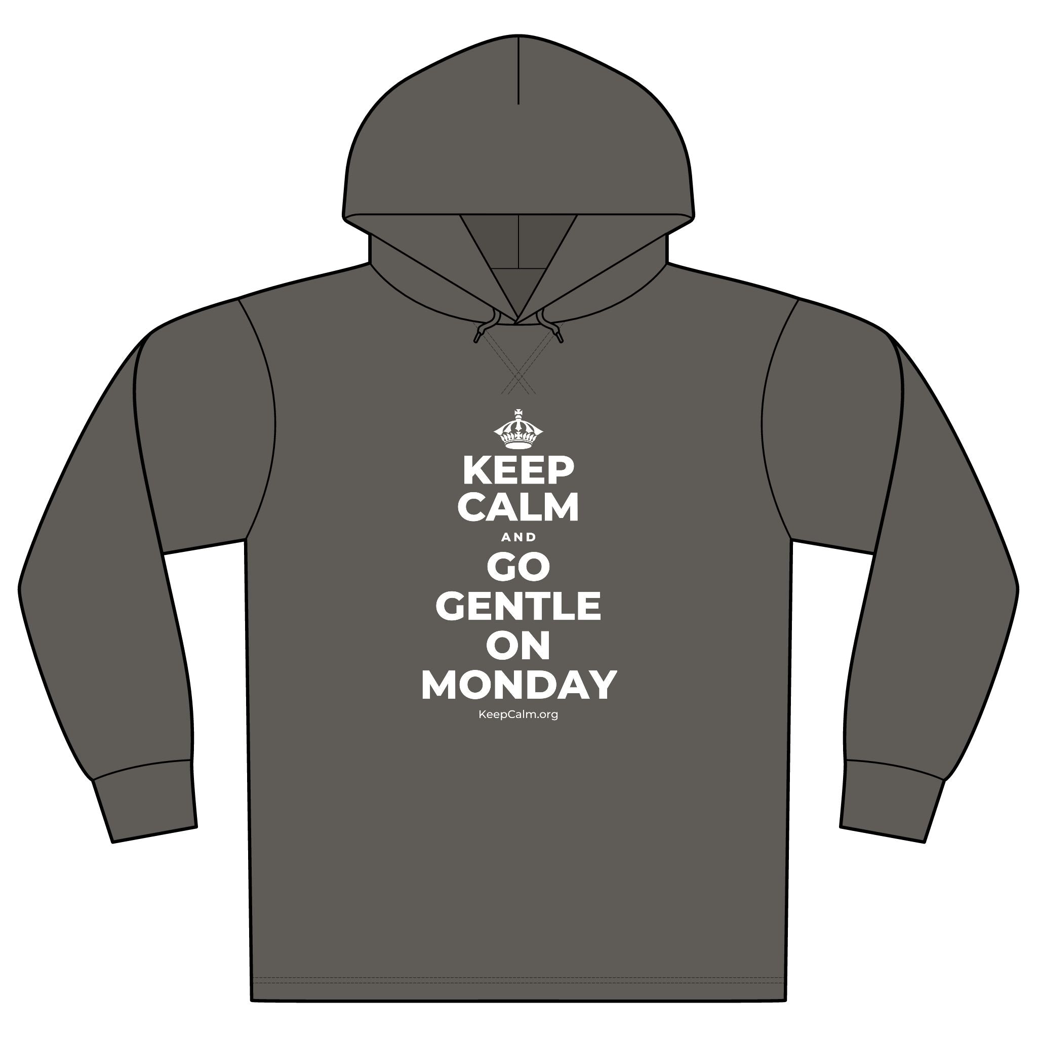 KEEP CALM AND GO GENTLE ON MONDAY Organic Hoodie Tee