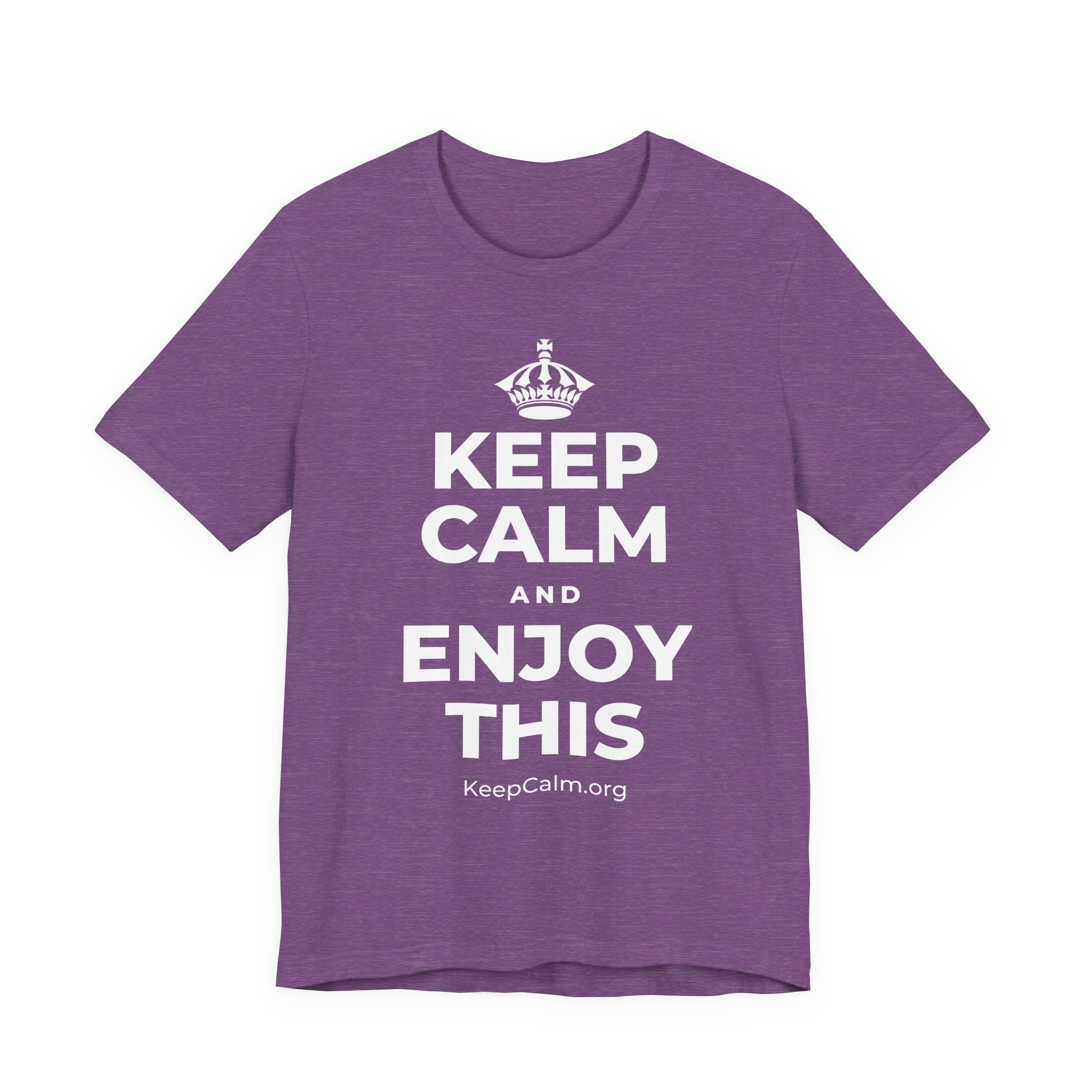 KEEP CALM AND ENJOY THIS T-Shirt (Baby Blue–Silver)