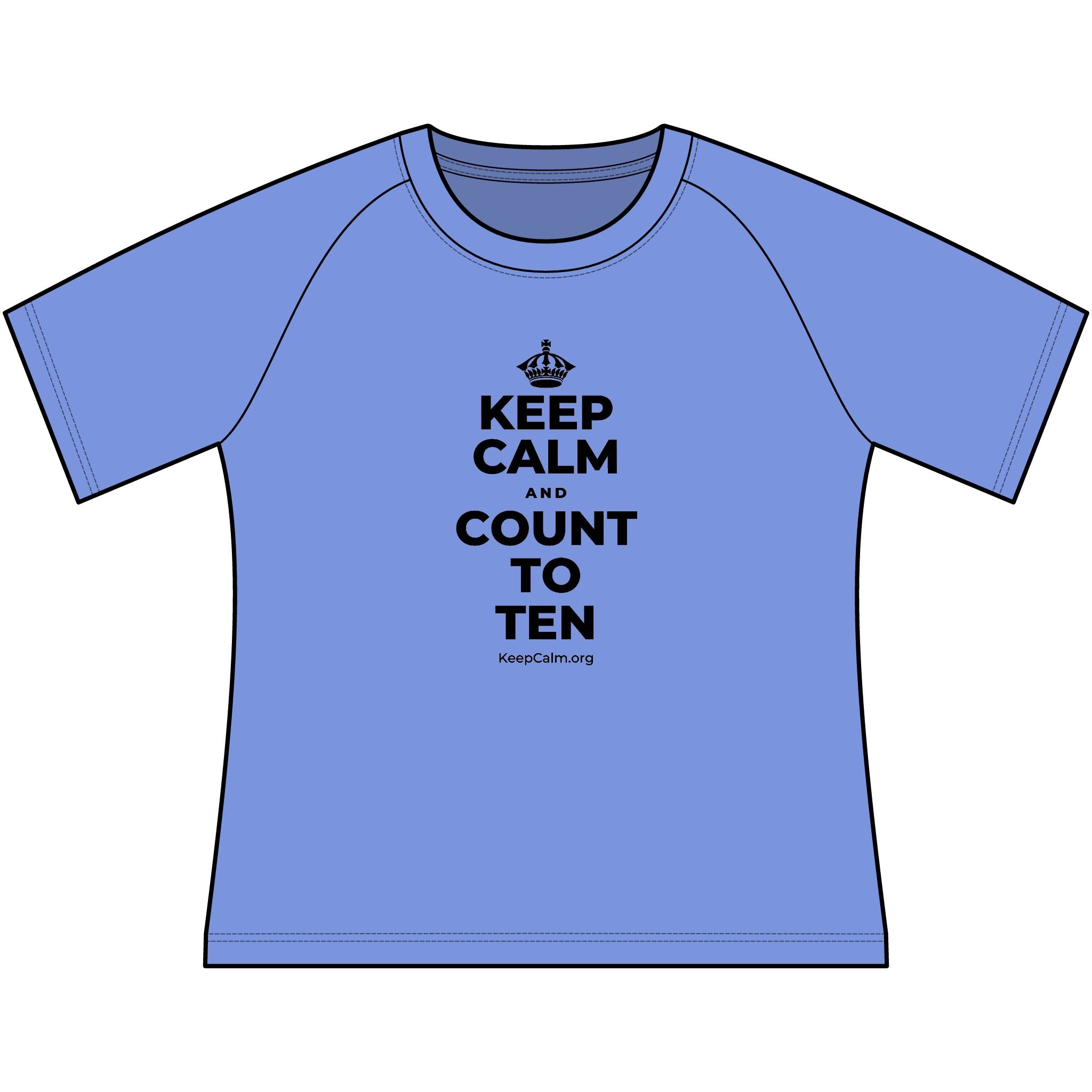 KEEP CALM AND COUNT TO TEN Women's Raglan Tee