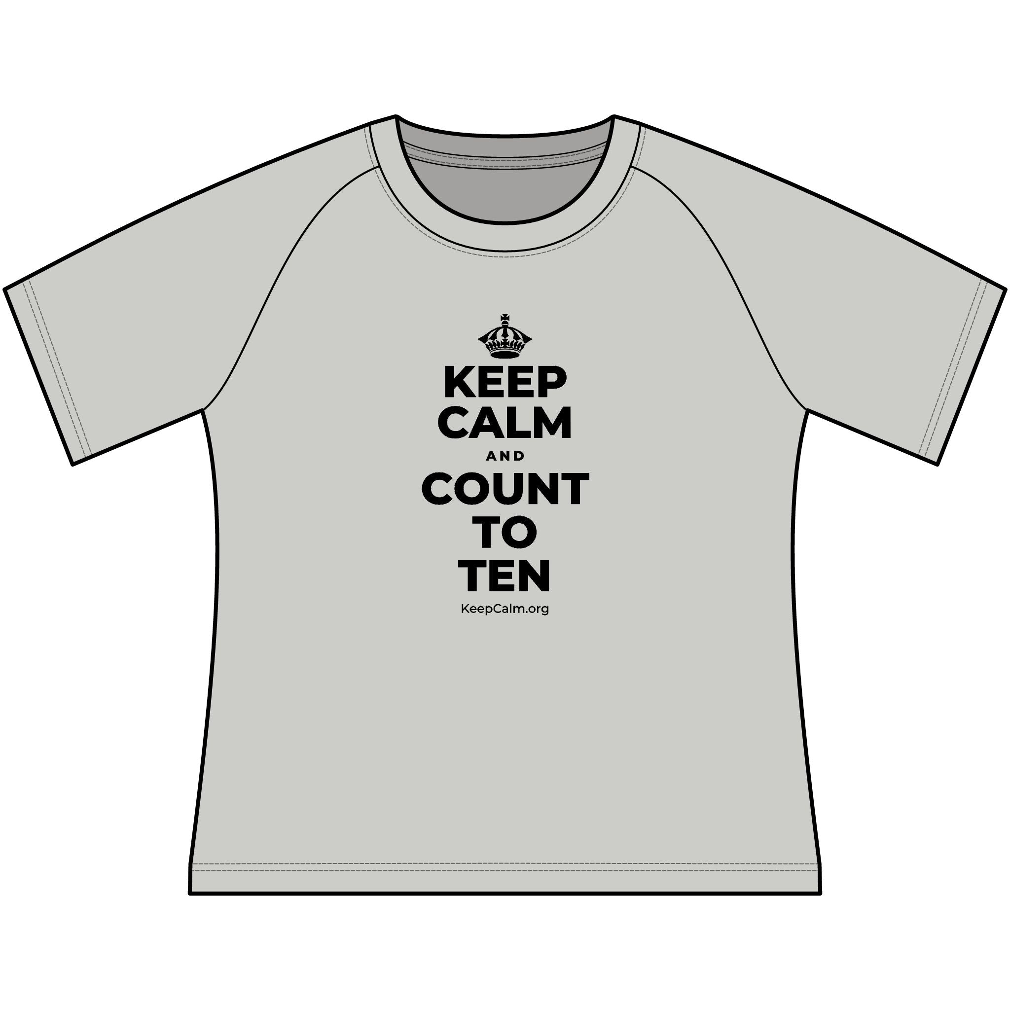 KEEP CALM AND COUNT TO TEN Women's Raglan Tee