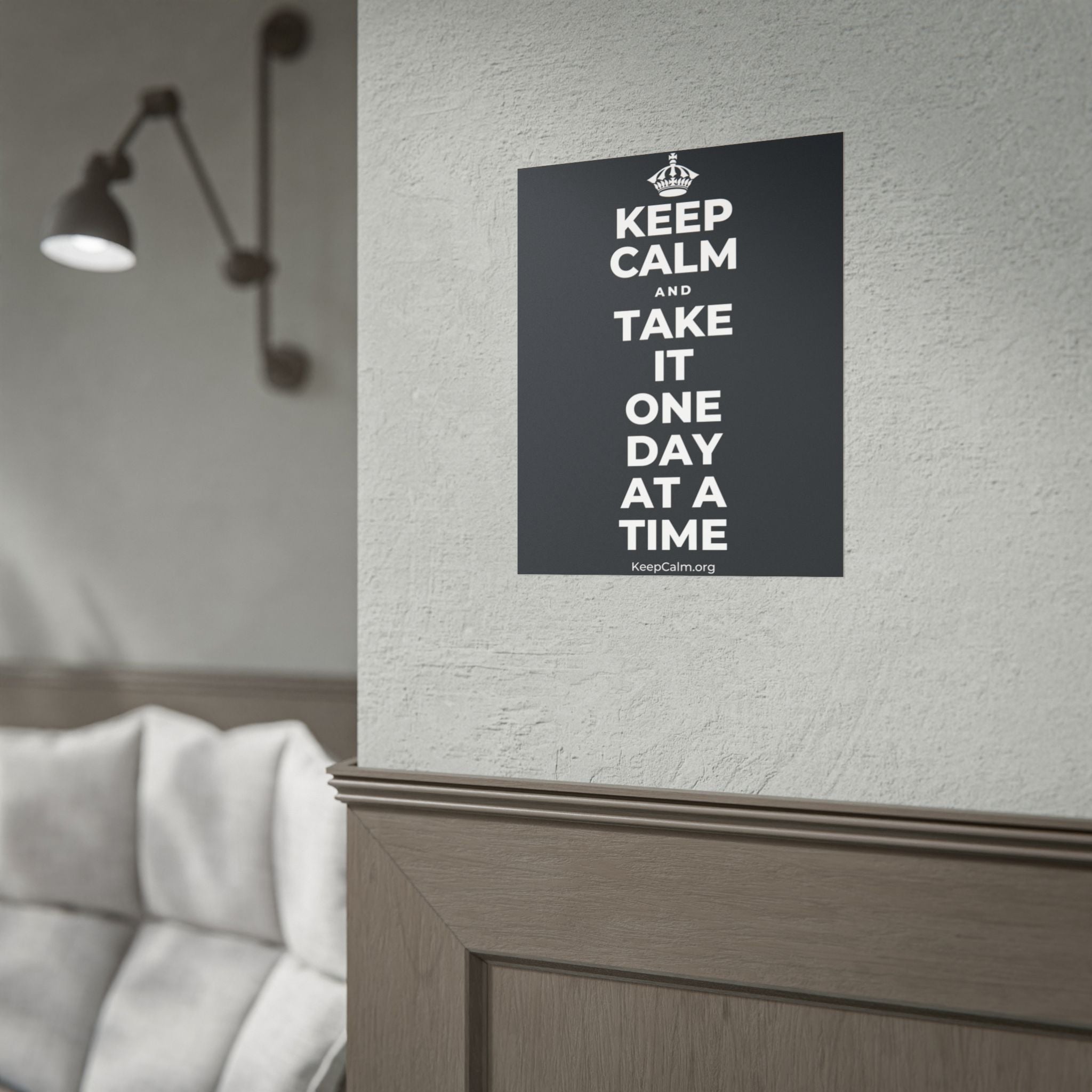 KEEP CALM AND TAKE IT ONE DAY AT A TIME Poster (Dark)