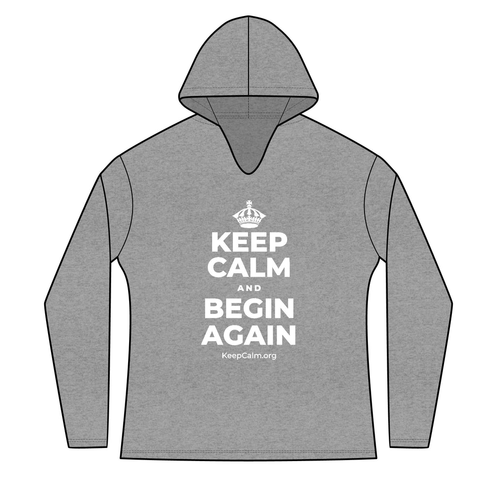 KEEP CALM AND BEGIN AGAIN Women's Long Sleeve Hoodie