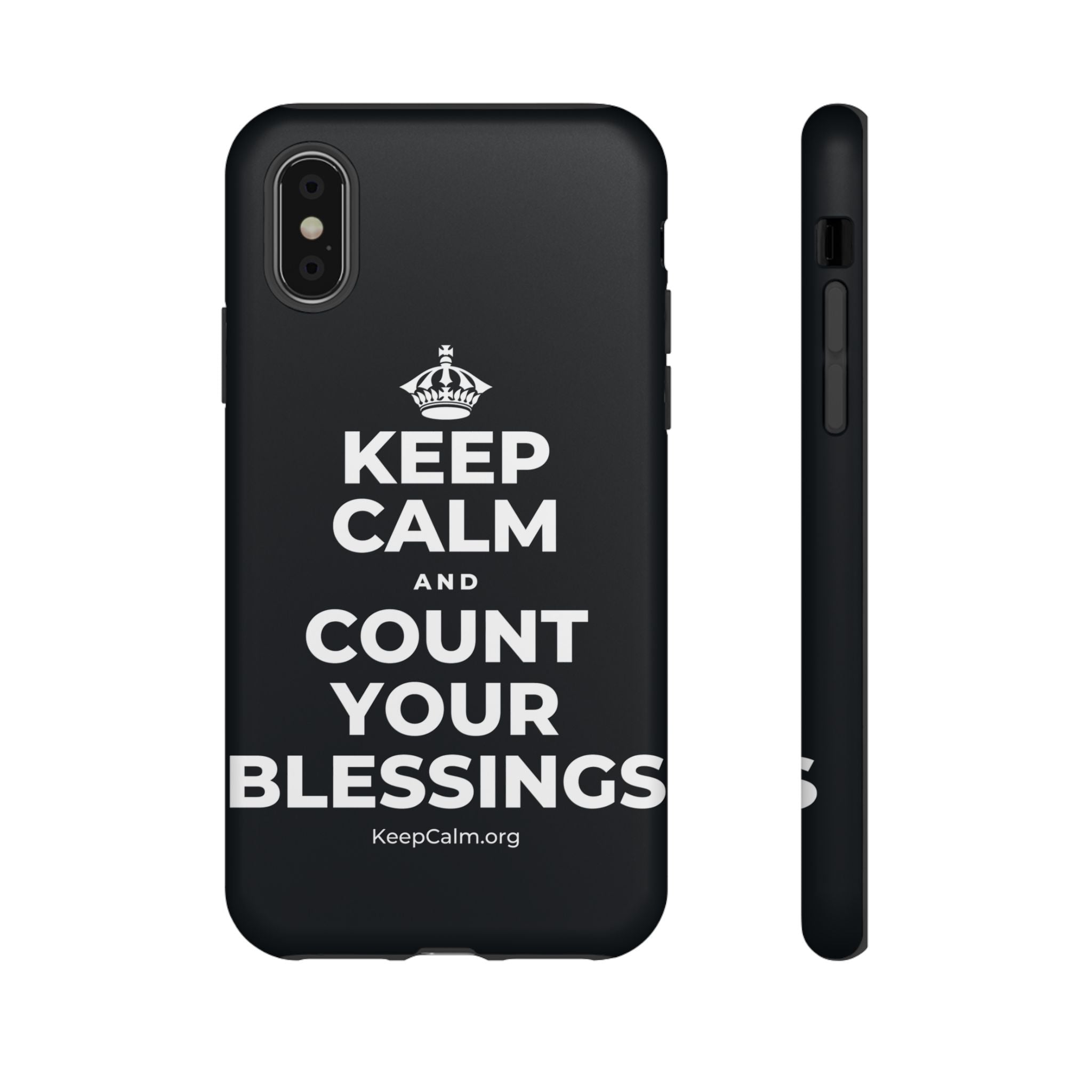 KEEP CALM AND COUNT YOUR BLESSINGS Phone Case (Dark)