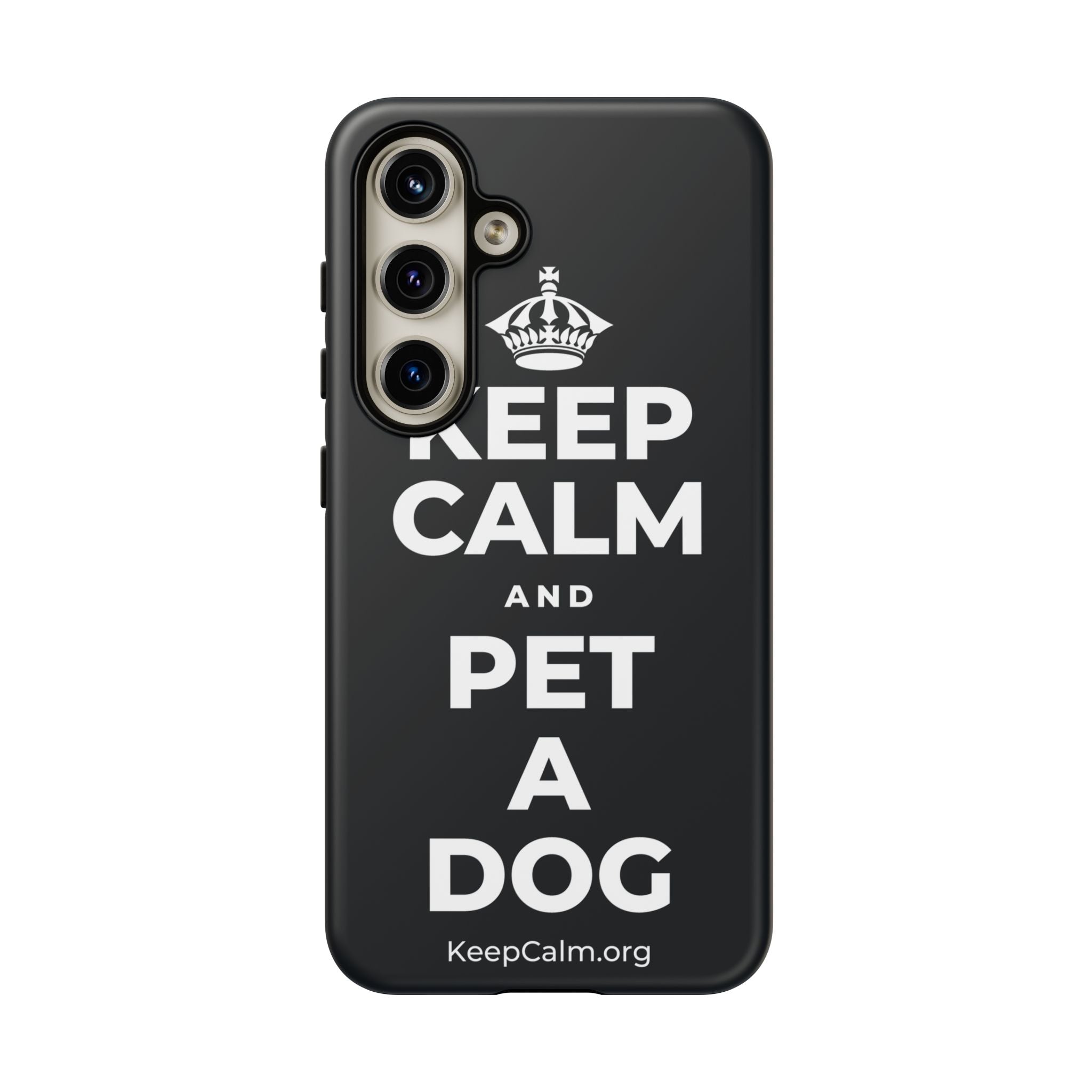KEEP CALM AND PET A DOG Phone Case (Dark)
