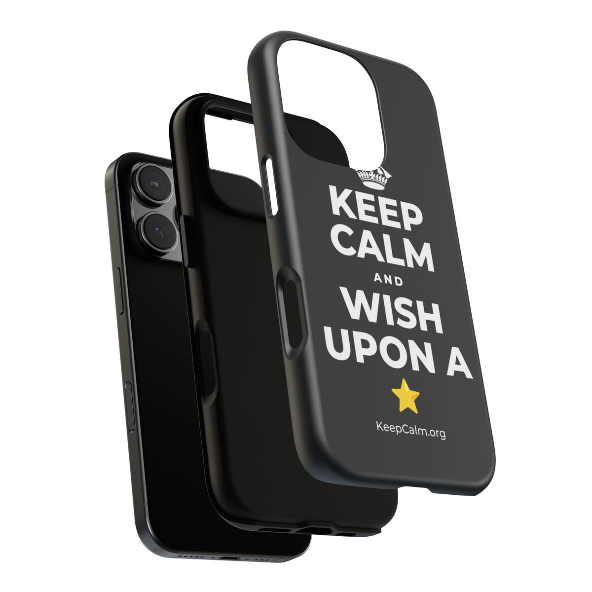 KEEP CALM AND WISH UPON A ⭐ Phone Case (Dark)