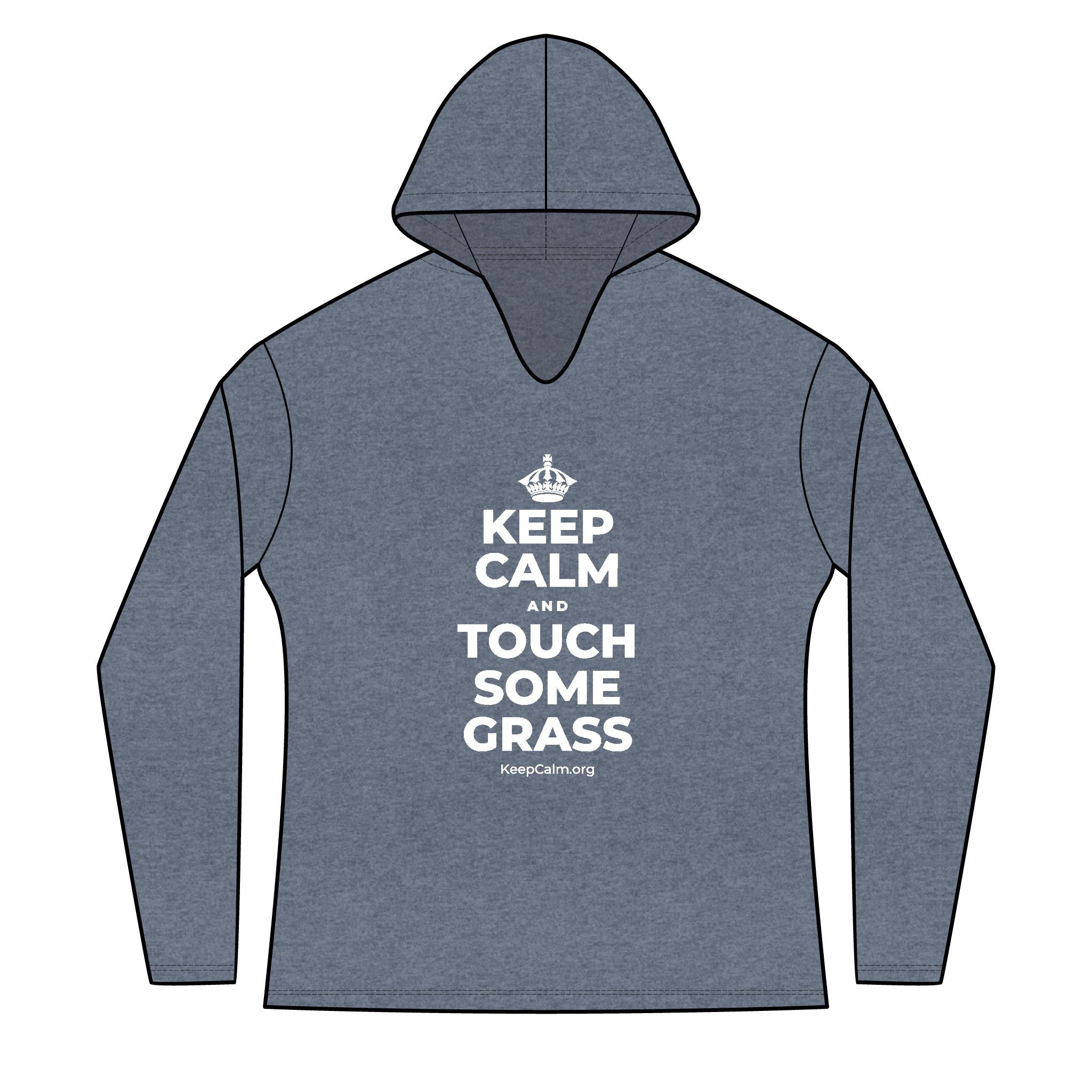 KEEP CALM AND TOUCH SOME GRASS Women's Long Sleeve Hoodie