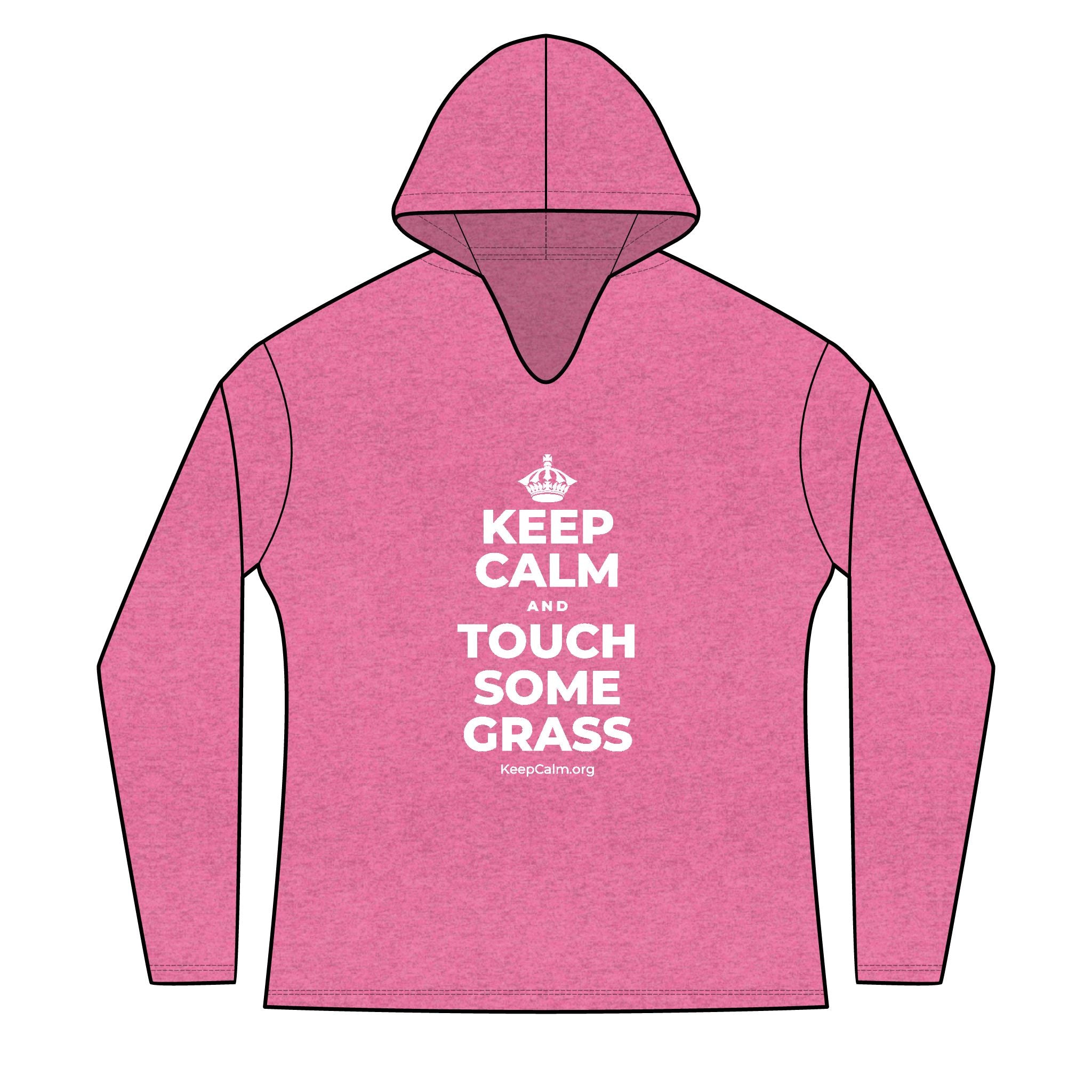 KEEP CALM AND TOUCH SOME GRASS Women's Long Sleeve Hoodie