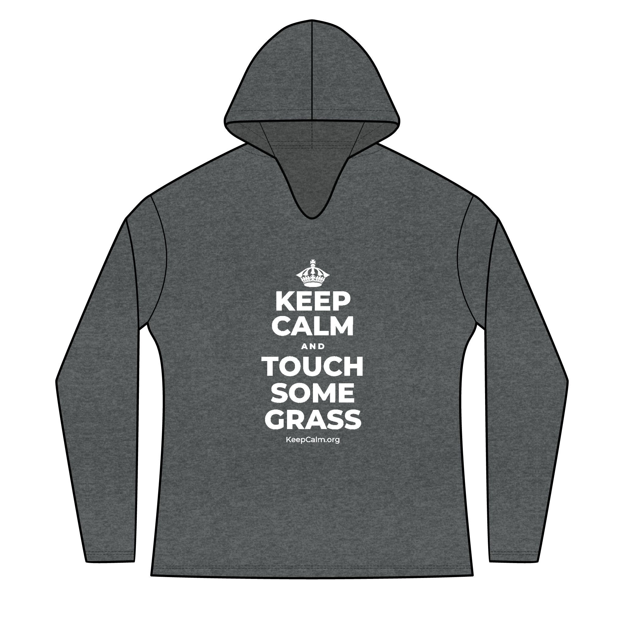 KEEP CALM AND TOUCH SOME GRASS Women's Long Sleeve Hoodie