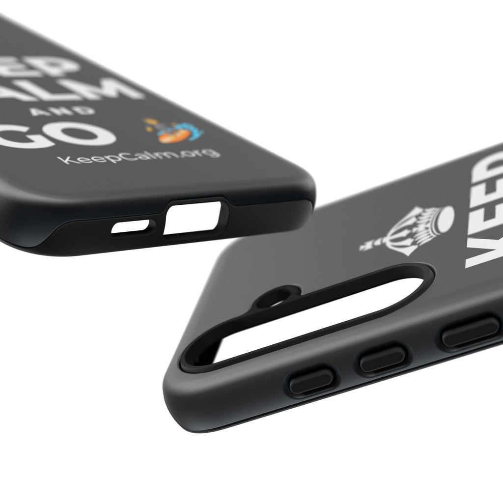 KEEP CALM AND GO 🏄 Phone Case (Dark)