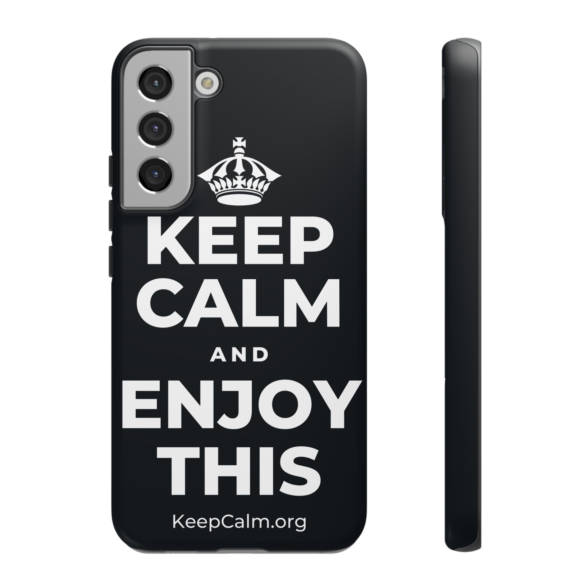 KEEP CALM AND ENJOY THIS Phone Case (Dark)