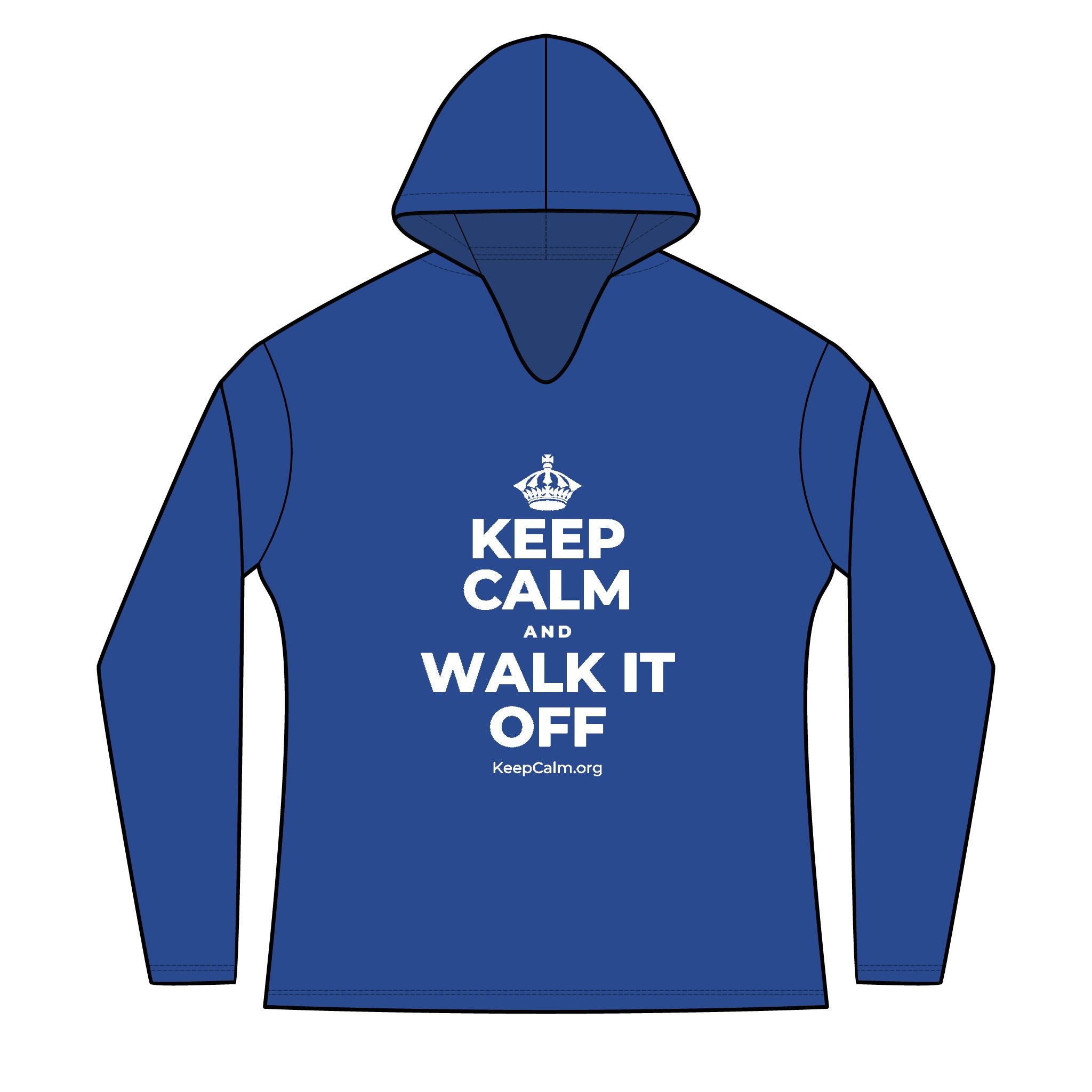 KEEP CALM AND WALK IT OFF Women's Long Sleeve Hoodie