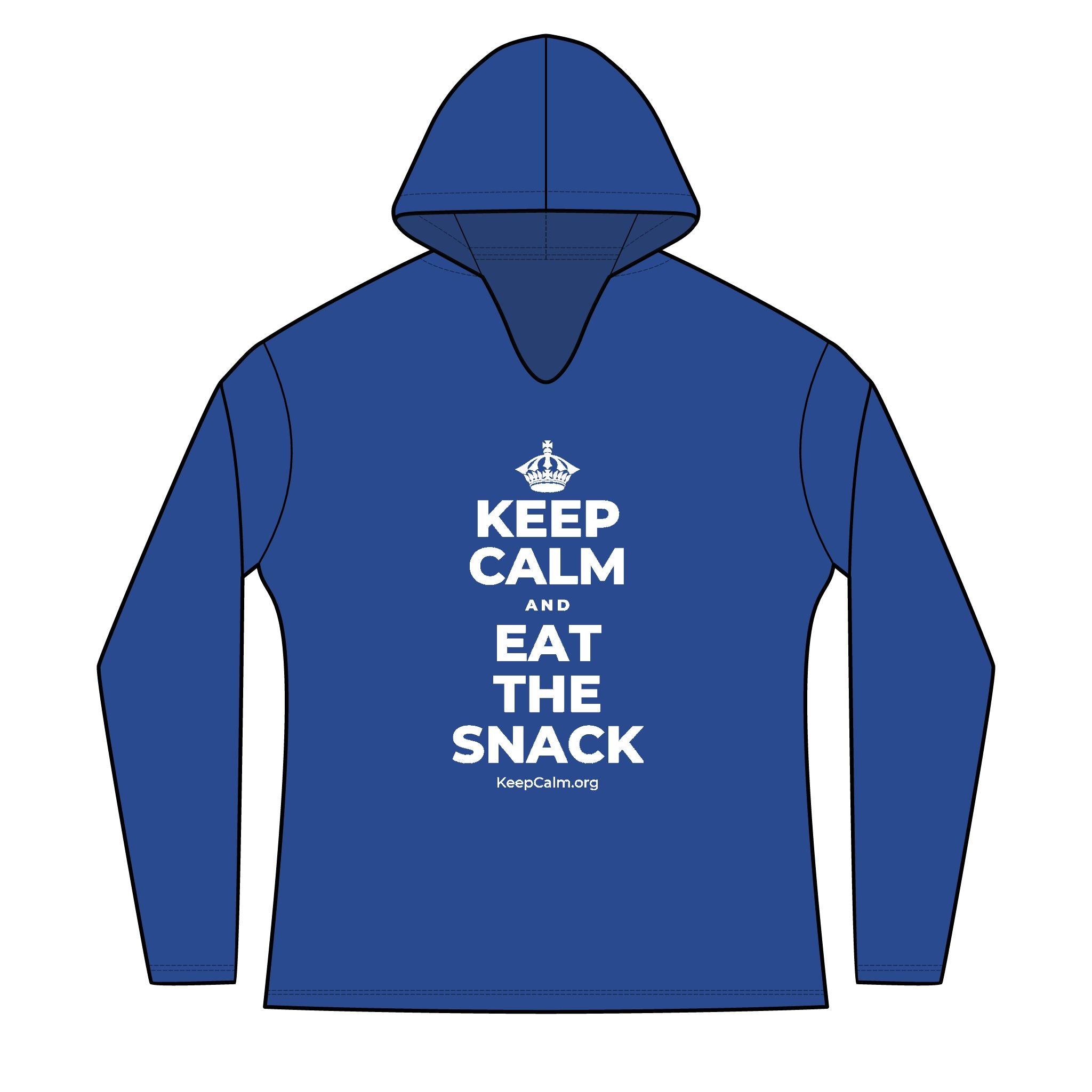 KEEP CALM AND EAT THE SNACK Women's Long Sleeve Hoodie