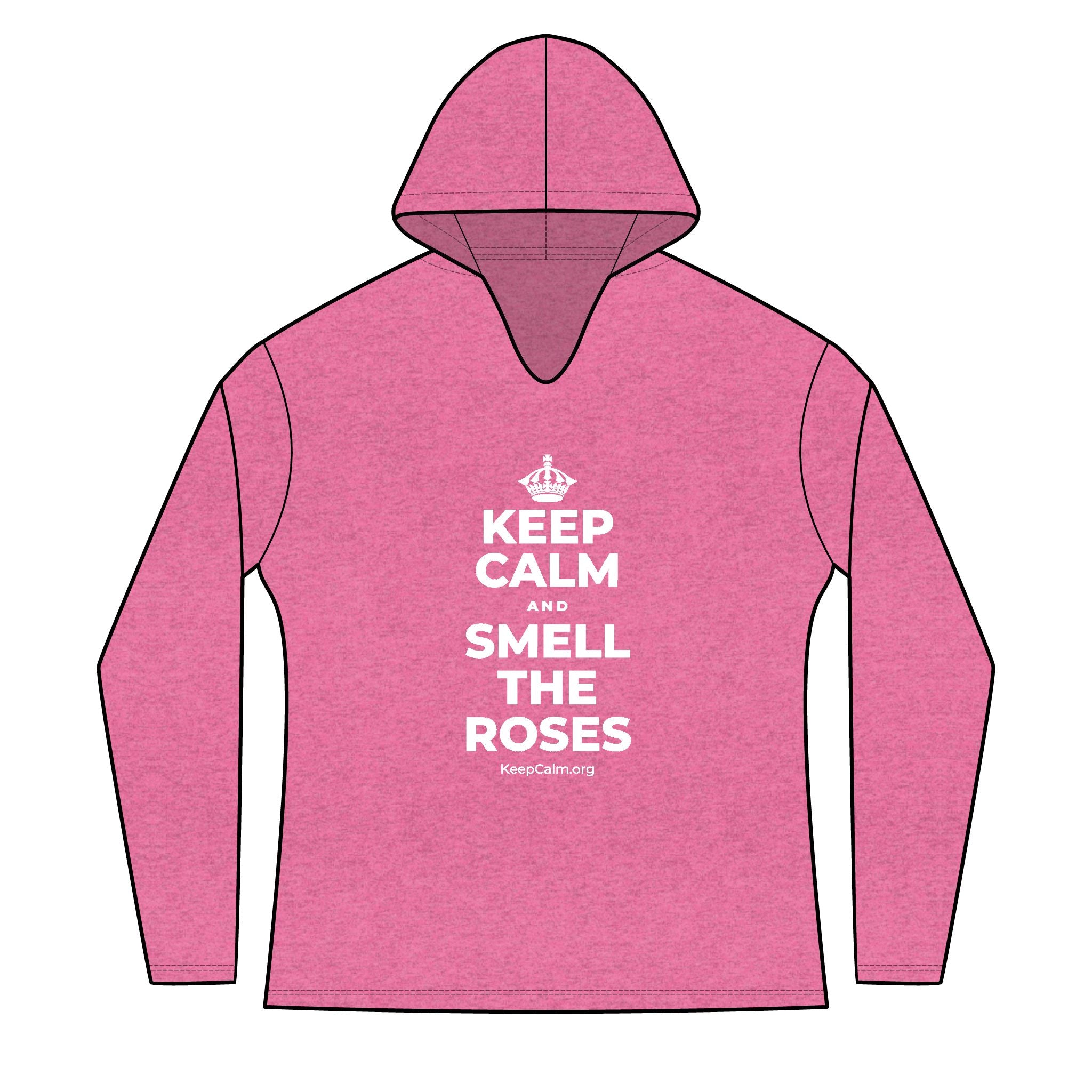 KEEP CALM AND SMELL THE ROSES Women's Long Sleeve Hoodie