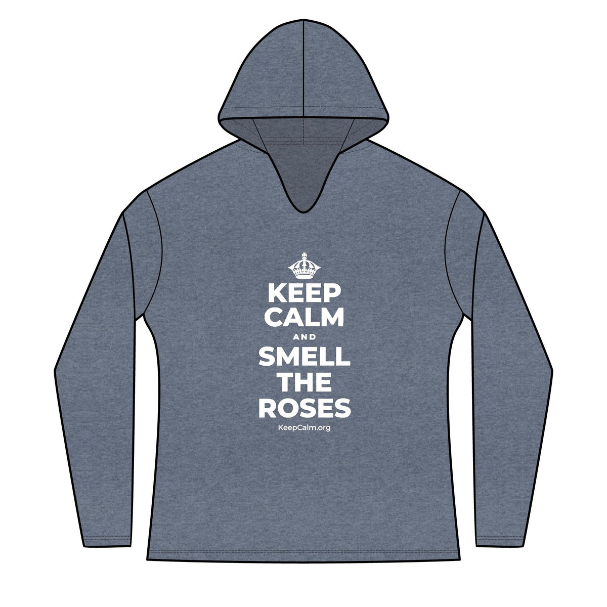 KEEP CALM AND SMELL THE ROSES Women's Long Sleeve Hoodie