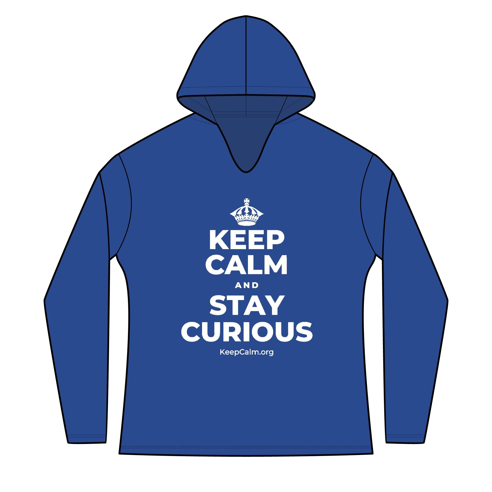 KEEP CALM AND STAY CURIOUS Women's Long Sleeve Hoodie