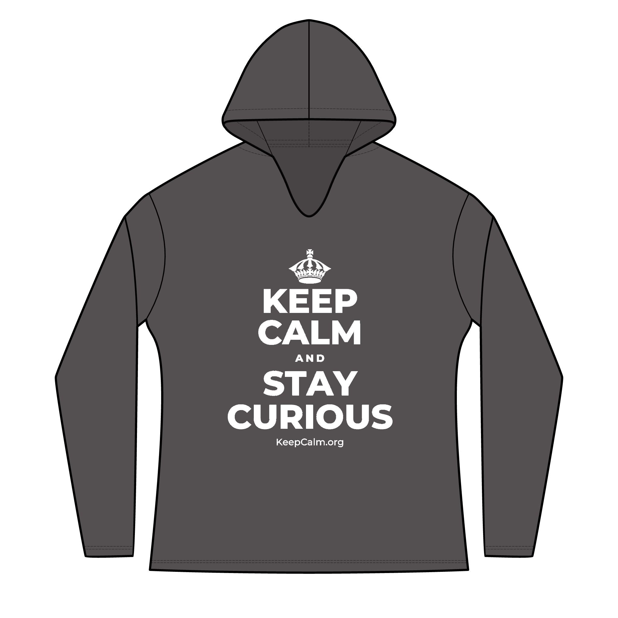 KEEP CALM AND STAY CURIOUS Women's Long Sleeve Hoodie